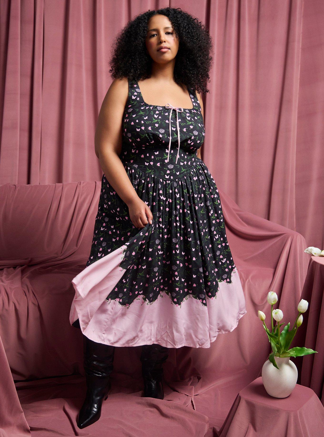 Her Universe Wicked Elphaba & Glinda Icons Midi Dress Plus Size Her Universe Exclusive