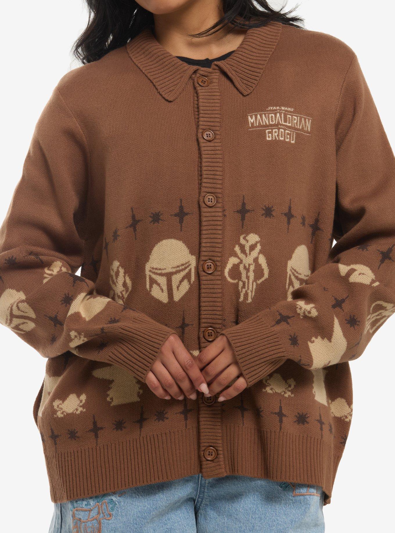 Our Universe Star Wars The Mandalorian And Grogu Mando Icons Collared Cardigan, , hi-res