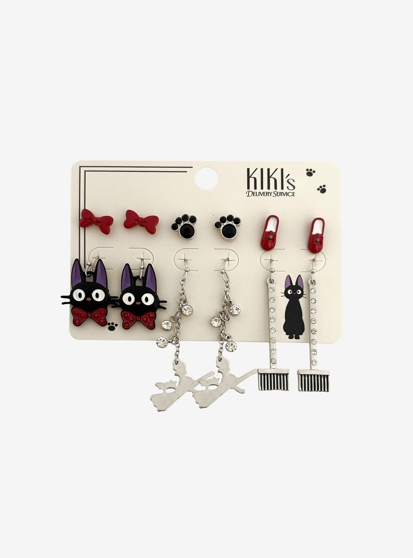 Studio Ghibli&reg; Kiki's Delivery Service Broom & Jiji Earring Set, , hi-res