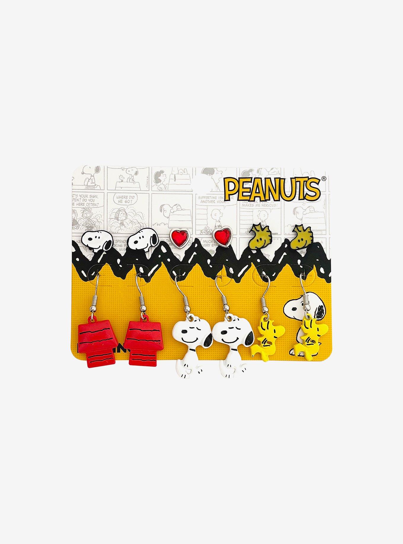 Peanuts Snoopy & Woodstock Earring Set, , hi-res