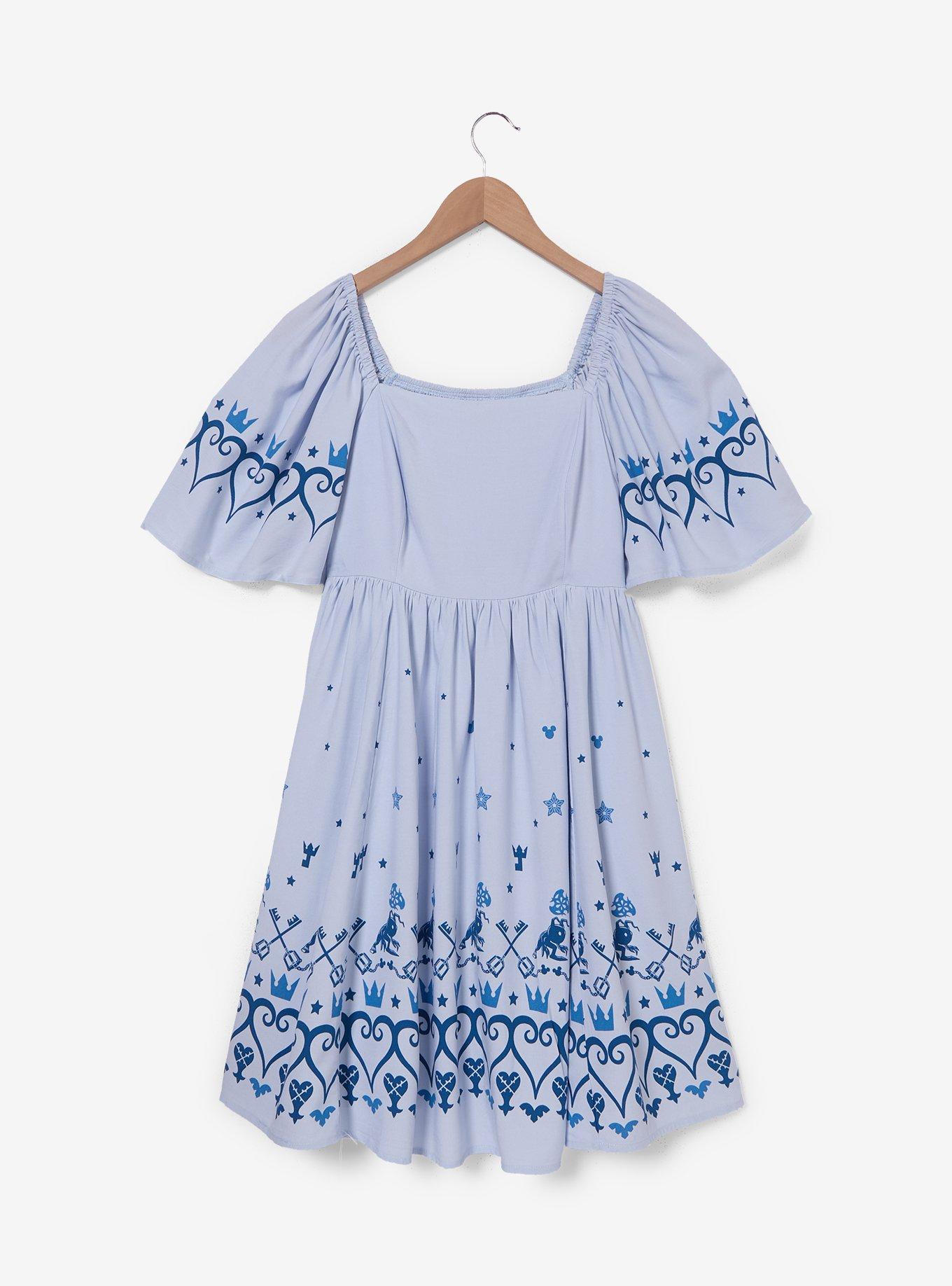 Disney Kingdom Hearts Icons Flutter Sleeve Dress, , hi-res