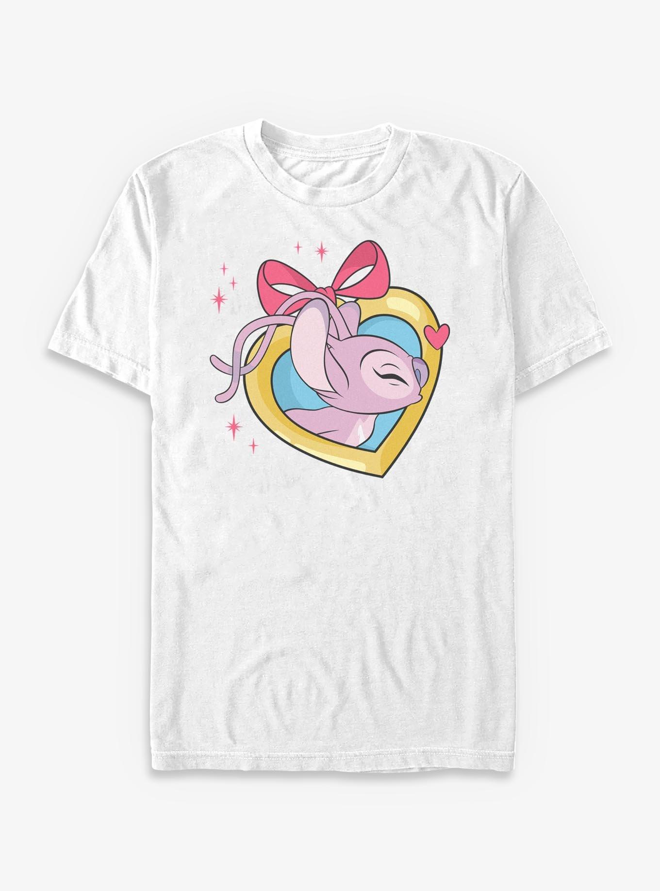 Disney Lilo & Stitch Angel Kiss Heart Locket T-Shirt, , hi-res