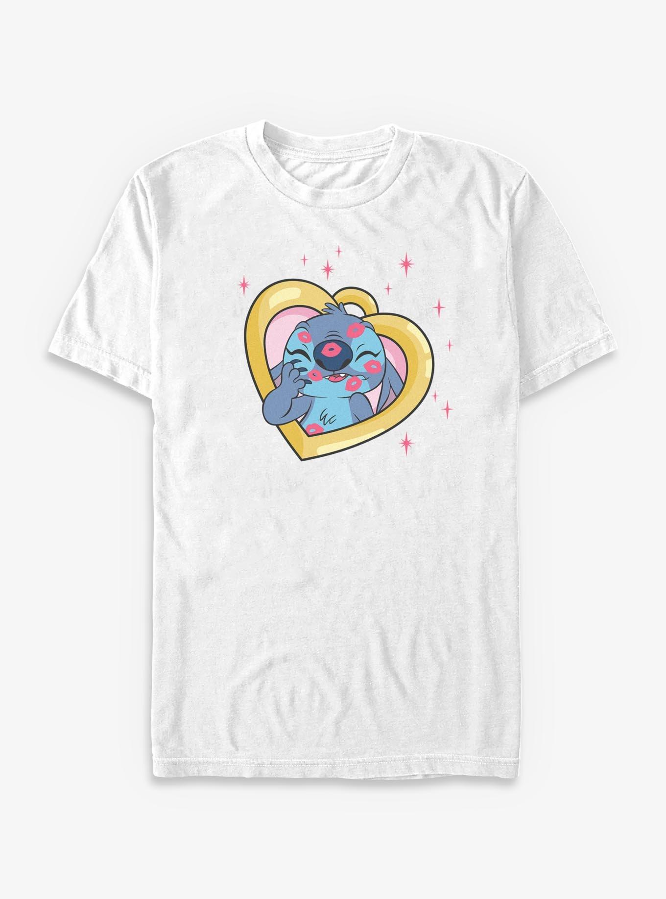 Disney Lilo & Stitch Kisses Heart Locket T-Shirt, , hi-res