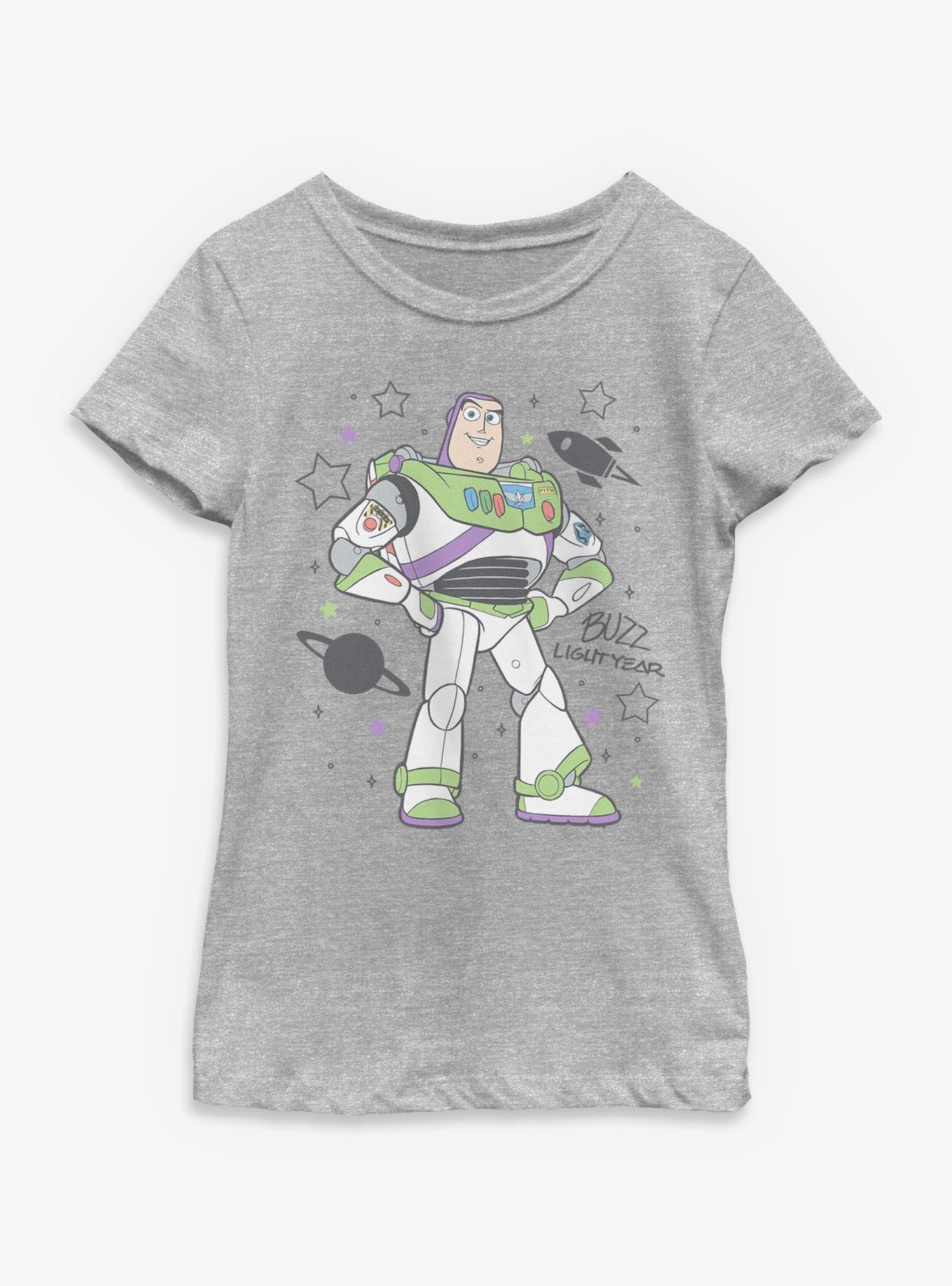 Disney Pixar Toy Story Buzz Light Year Youth Girls T-Shirt, ATH HTR, hi-res