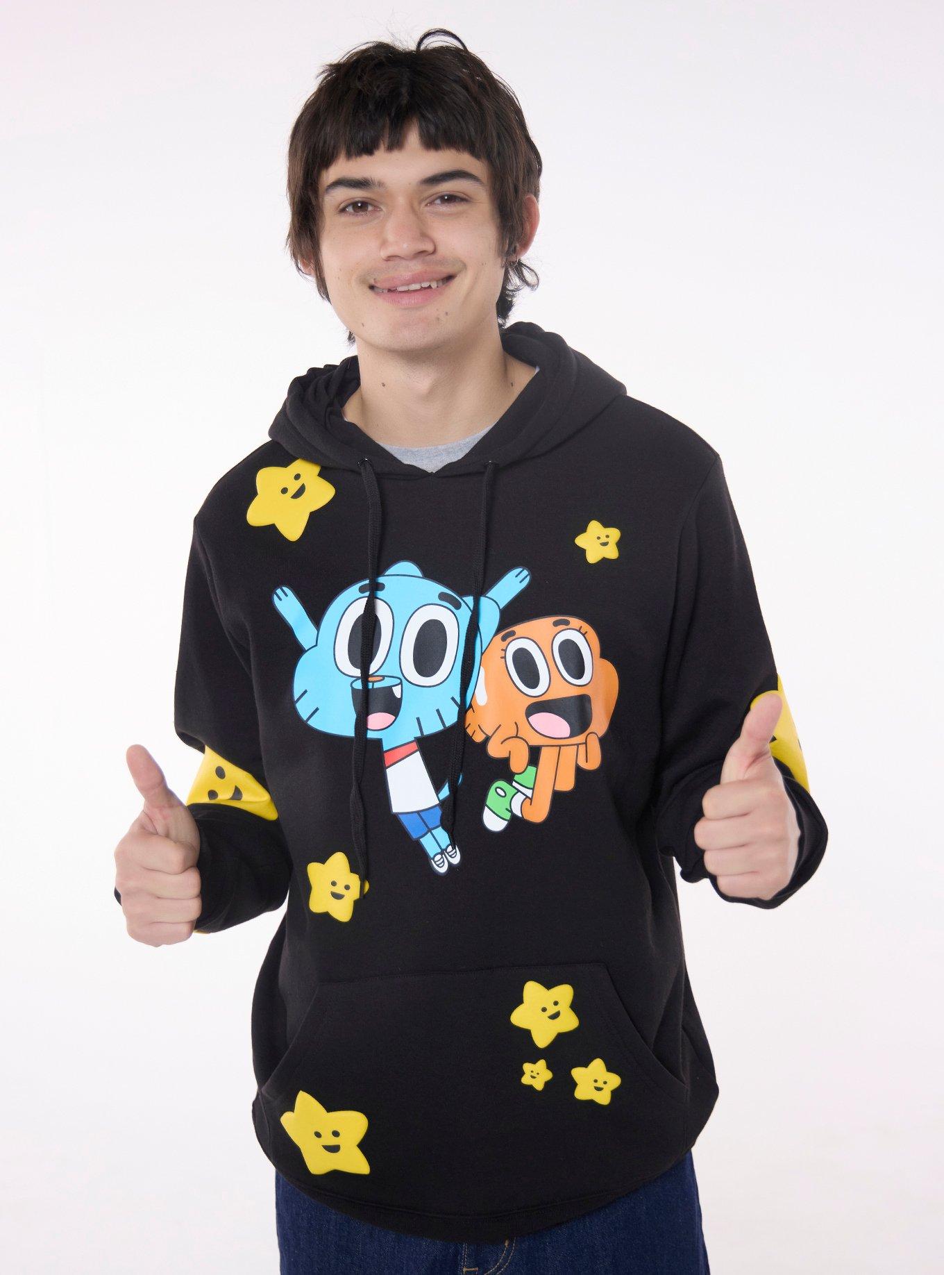 The Amazing World Of Gumball Darwin & Gumball Stars Hoodie, , hi-res