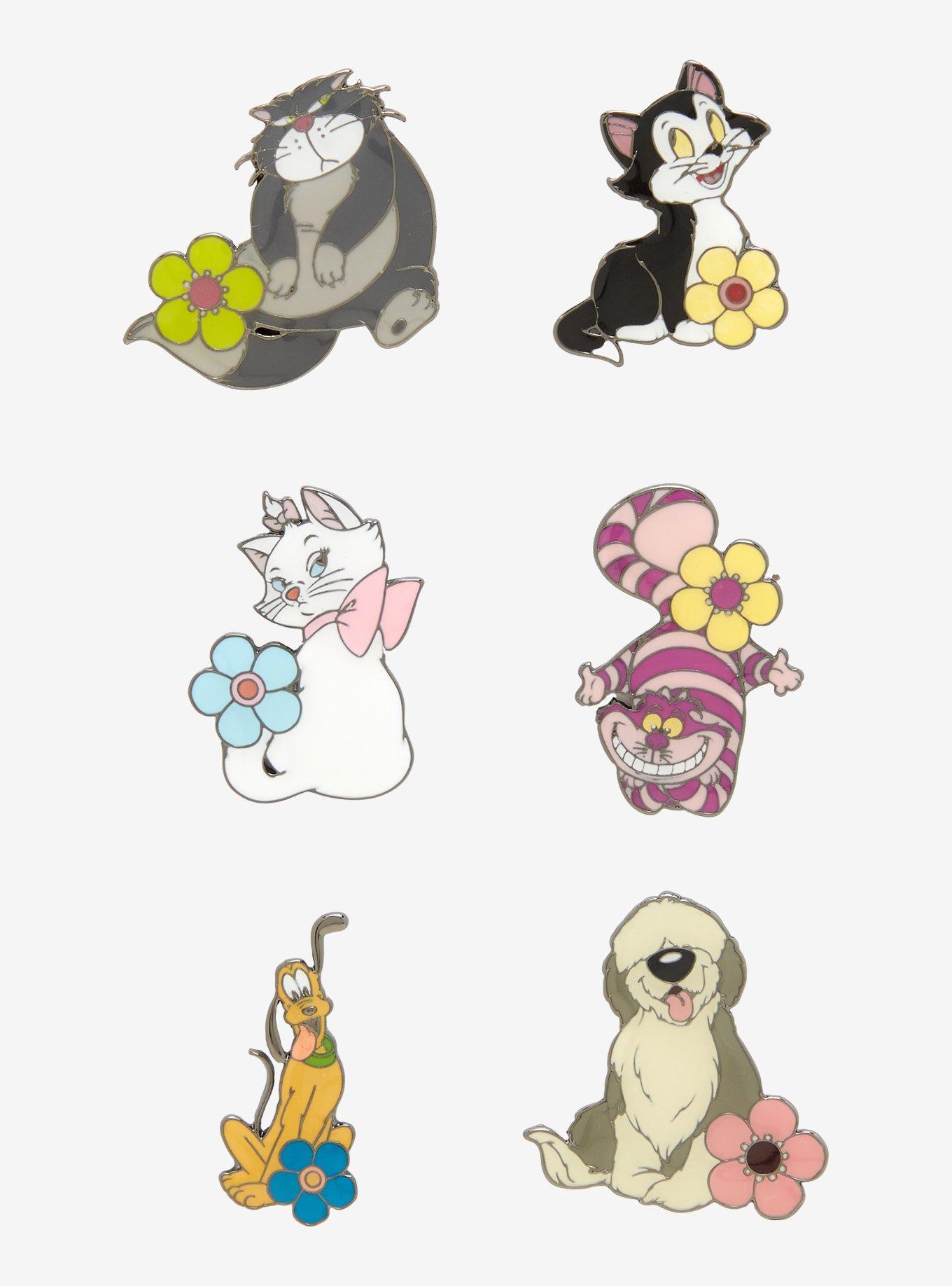 Disney Cats & Dogs Floral Blind Box Enamel Pin, , hi-res