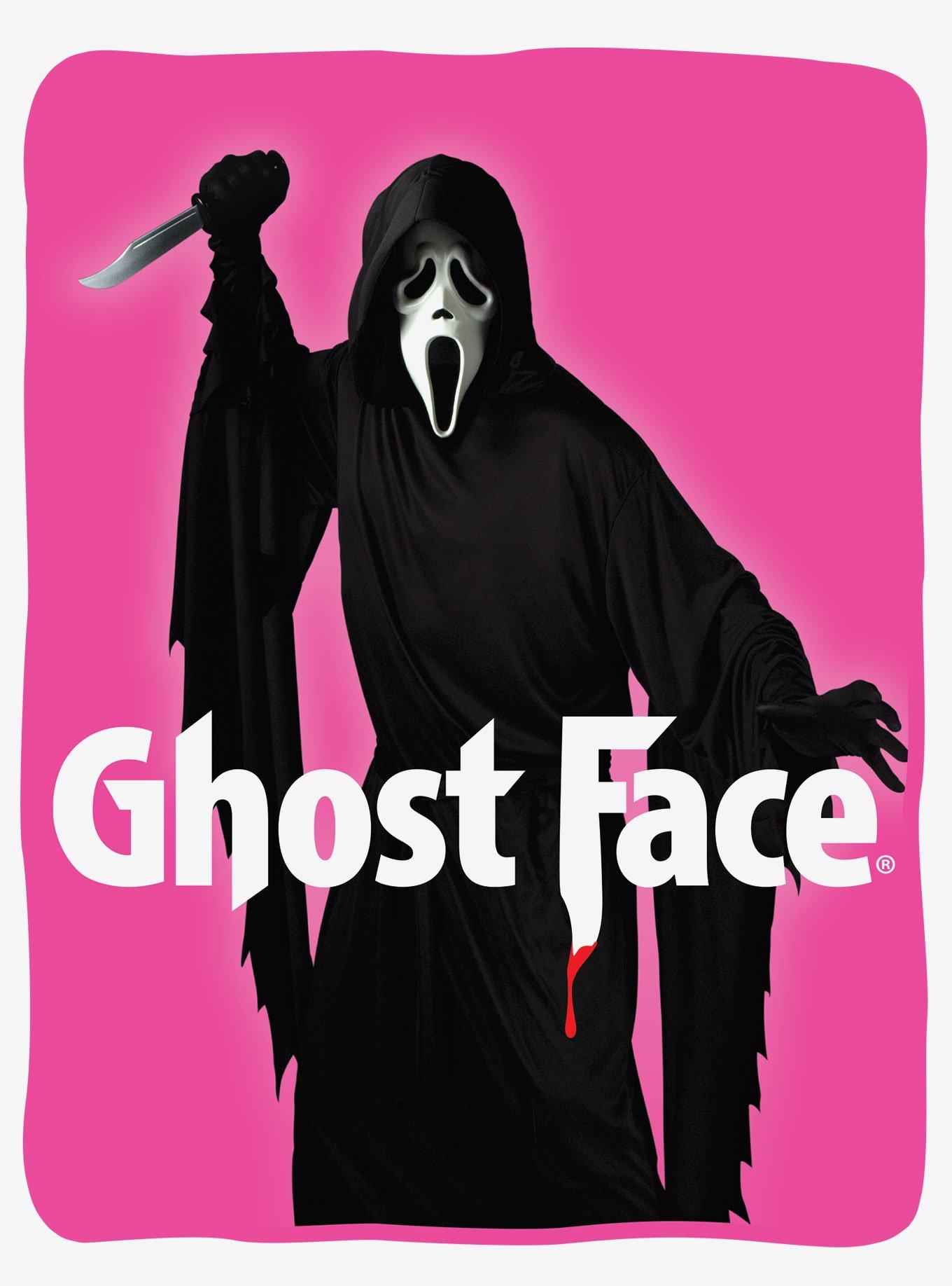 Scream Ghost Face Fleece Blanket Pink, , hi-res