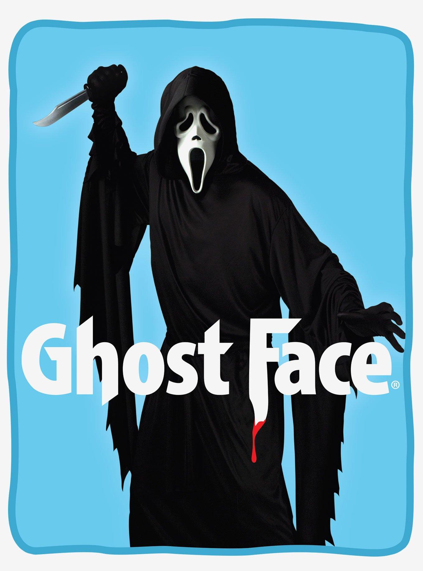 Scream Ghost Face Fleece Blanket Blue, , hi-res