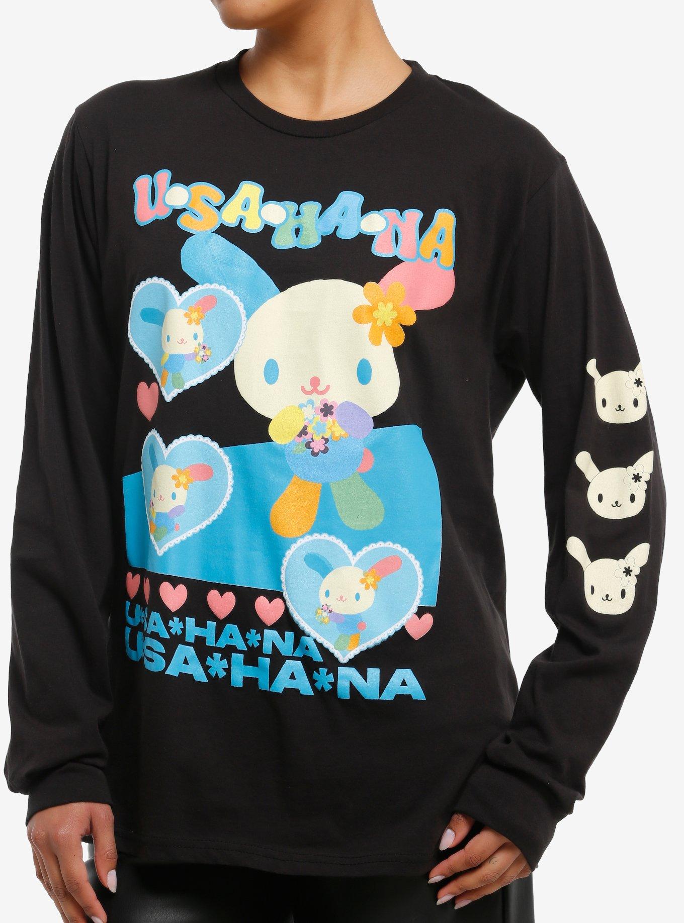 U*SA*HA*NA* Flowers Long-Sleeve T-Shirt, , hi-res