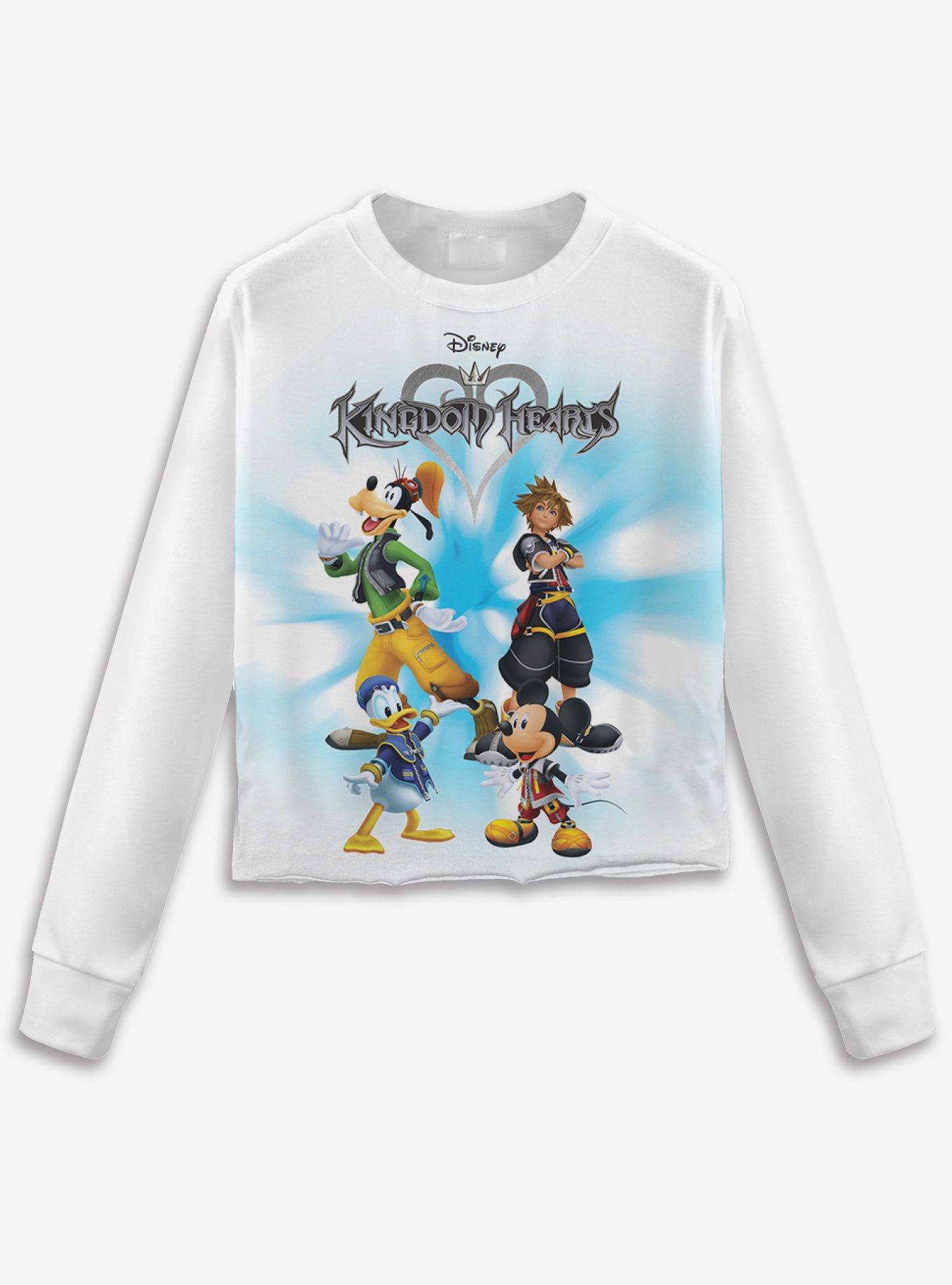 Disney Kingdom Hearts Group Girls Crop Long-Sleeve T-Shirt, , hi-res