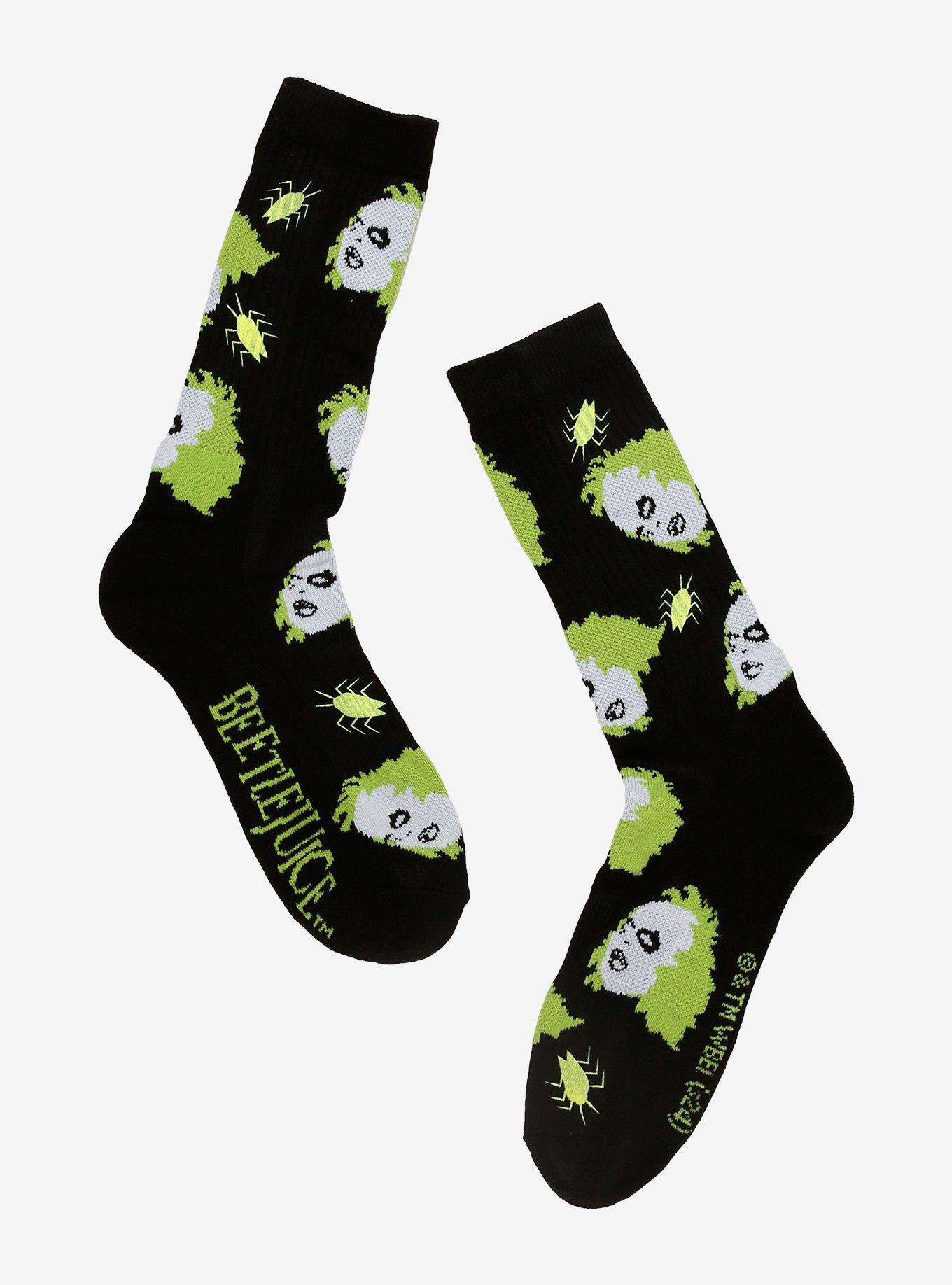 Beetlejuice Faces Crew Socks, , hi-res