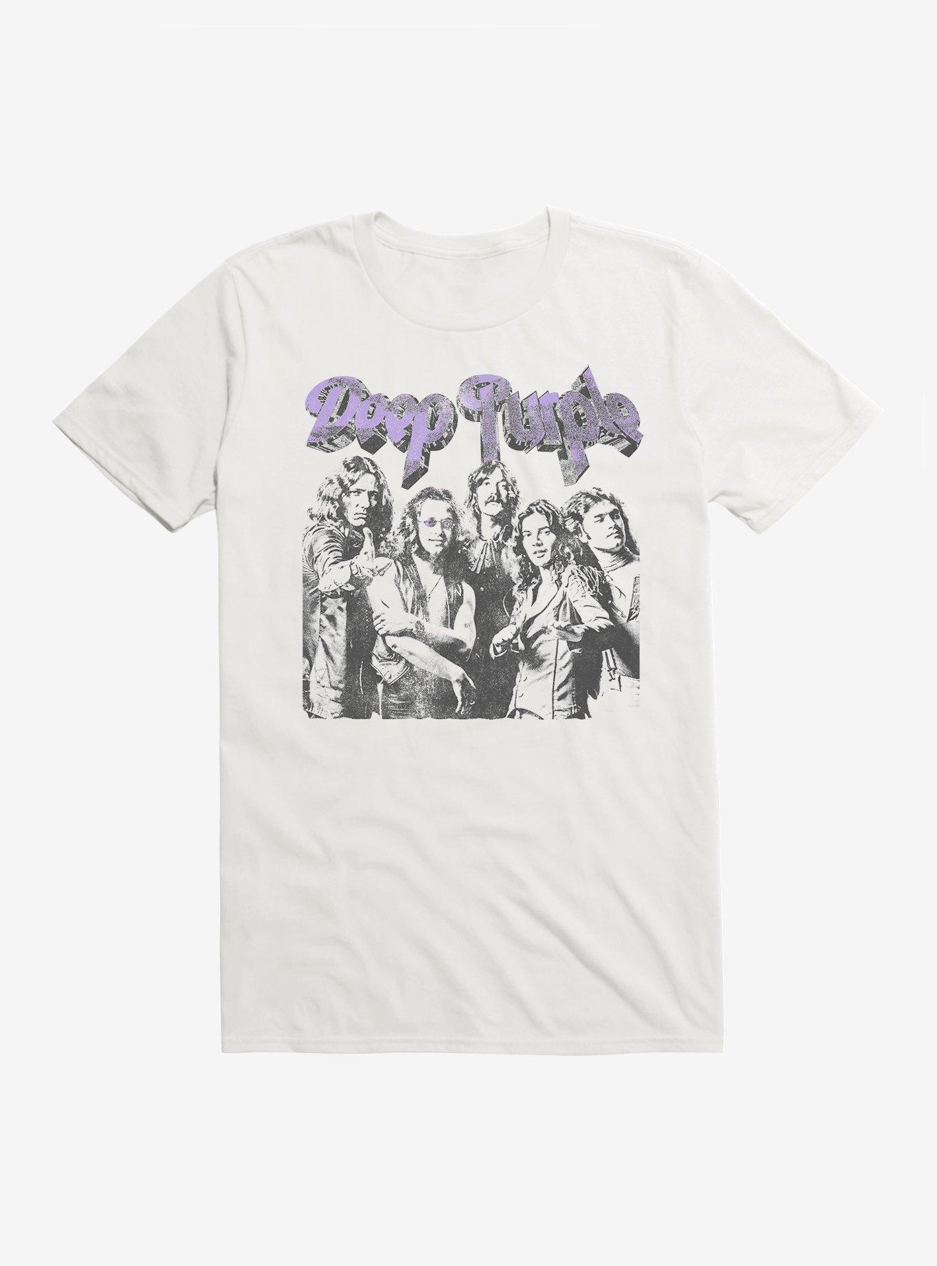 Deep Purple Band Photo T-Shirt, WHITE, hi-res