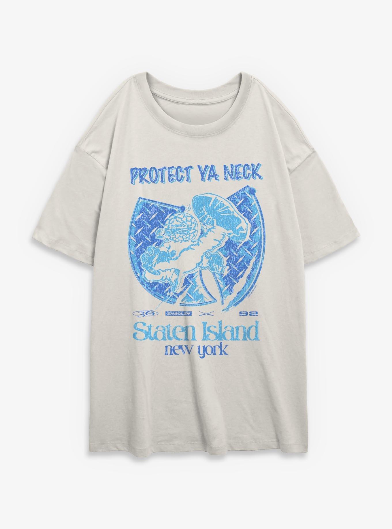 Wu-Tang Clan Protect Ya Neck Staten Island New York Girls Oversized T-Shirt, , hi-res