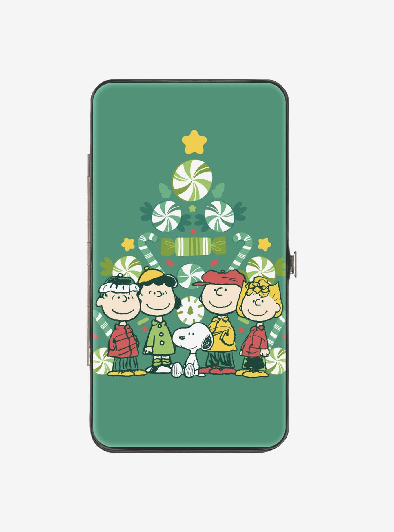 Peanuts Christmas Tree Group Hinged Wallet, , hi-res