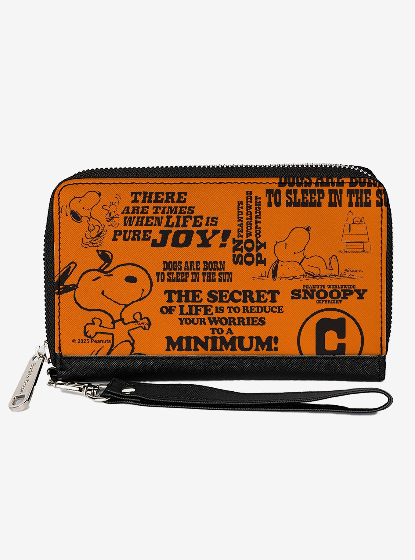 Peanuts Snoopy Poses and Quotes Zip Around Wallet, , hi-res