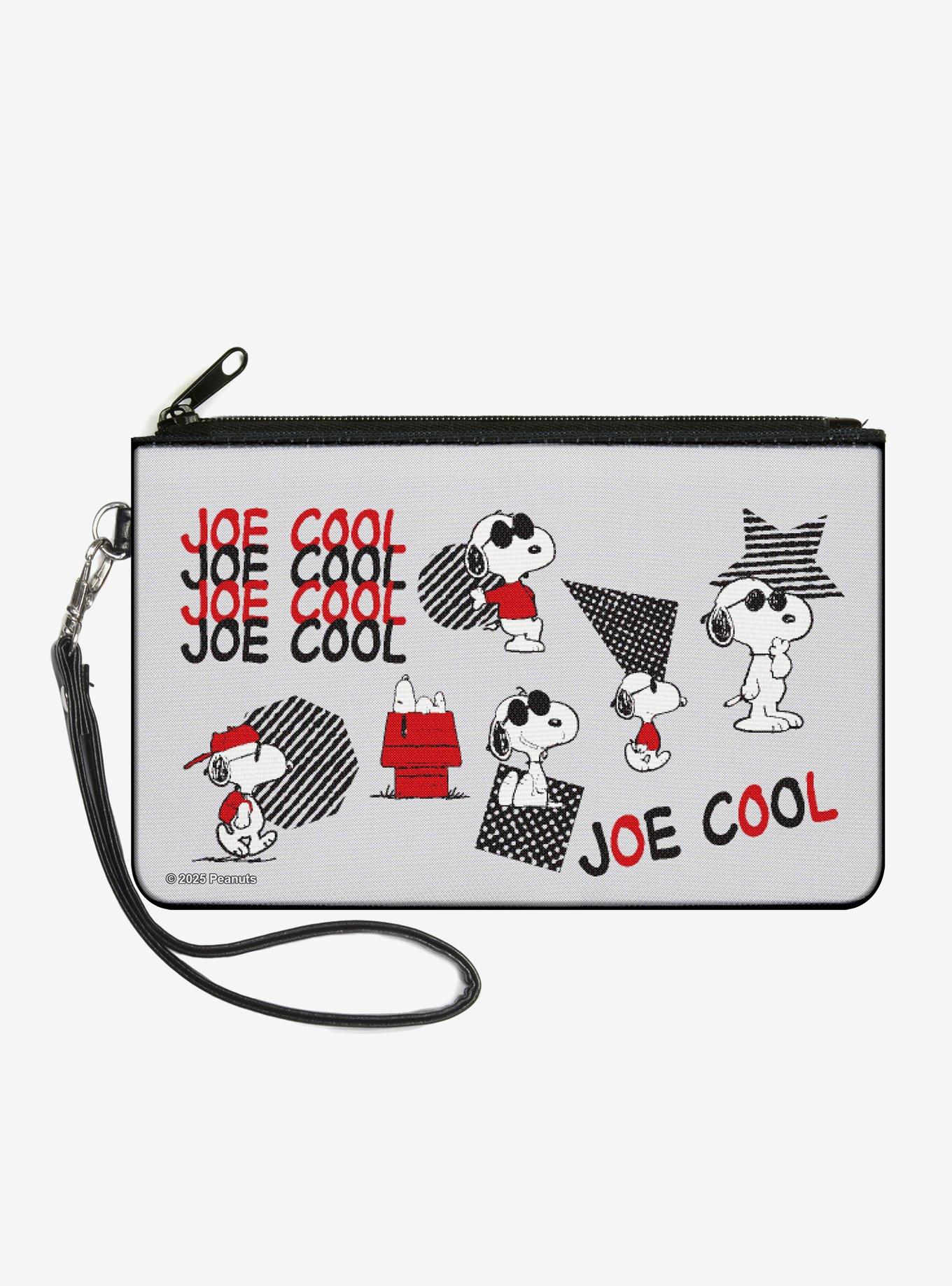 Peanuts Joe Cool Snoopy Poses and Text Zip Clutch Wallet, , hi-res