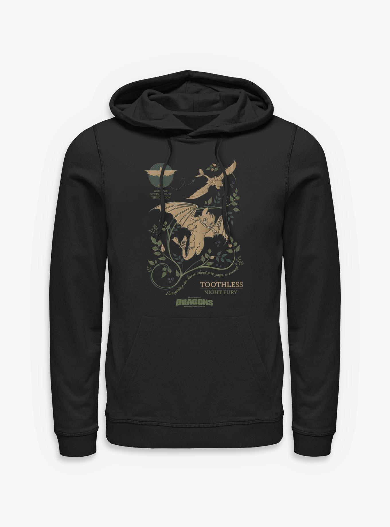 How To Train Your Dragon Toothless Warning Hoodie, , hi-res
