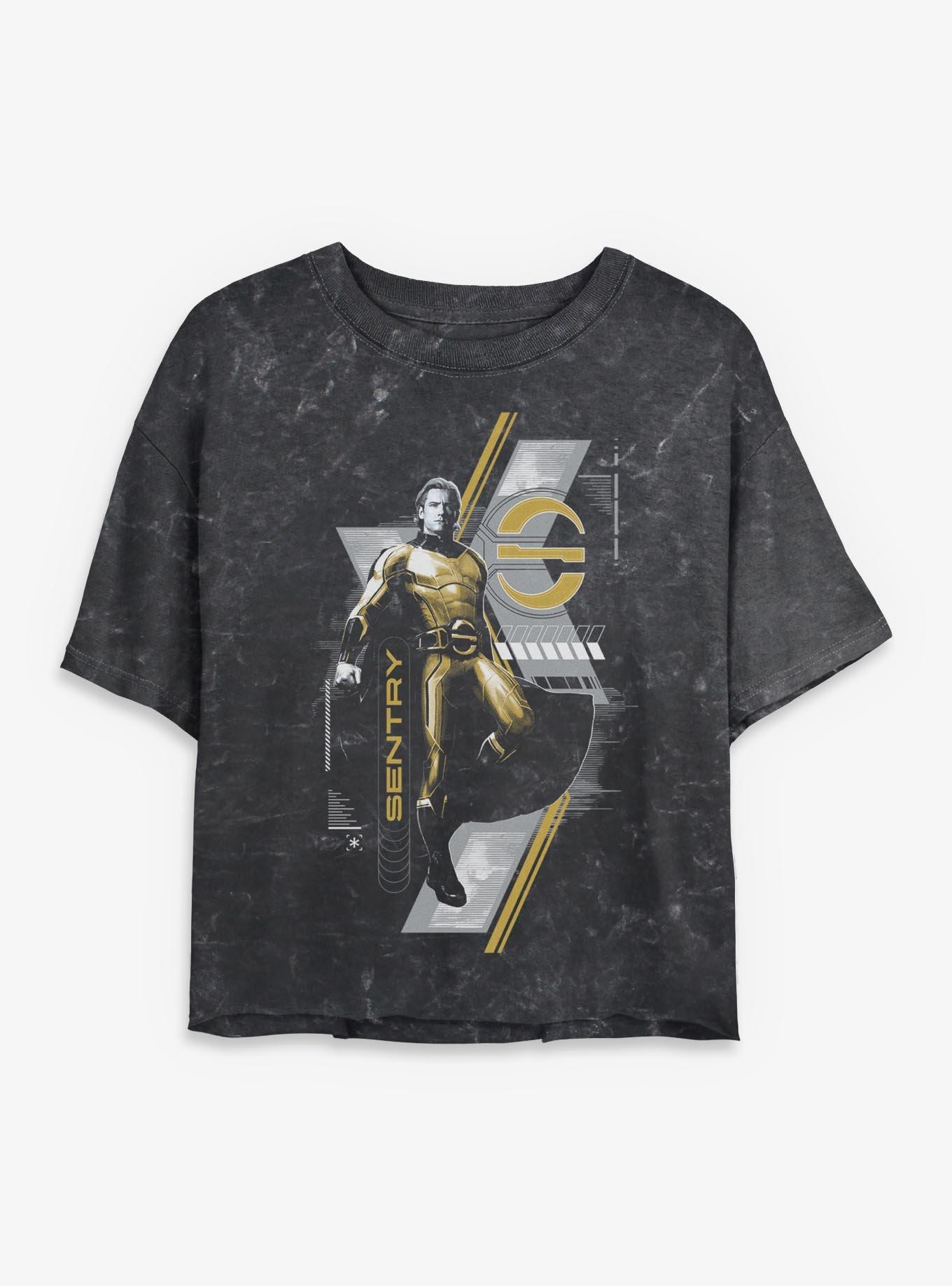 Marvel Thunderbolts* Sentry Womens Mineral Wash Crop T-Shirt, , hi-res