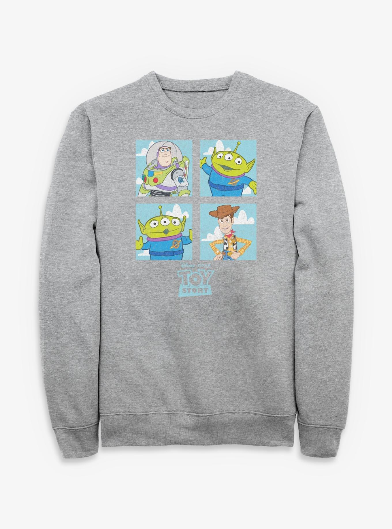 Disney Pixar Toy Story Buzz Woody Alien Panels Sweatshirt, , hi-res