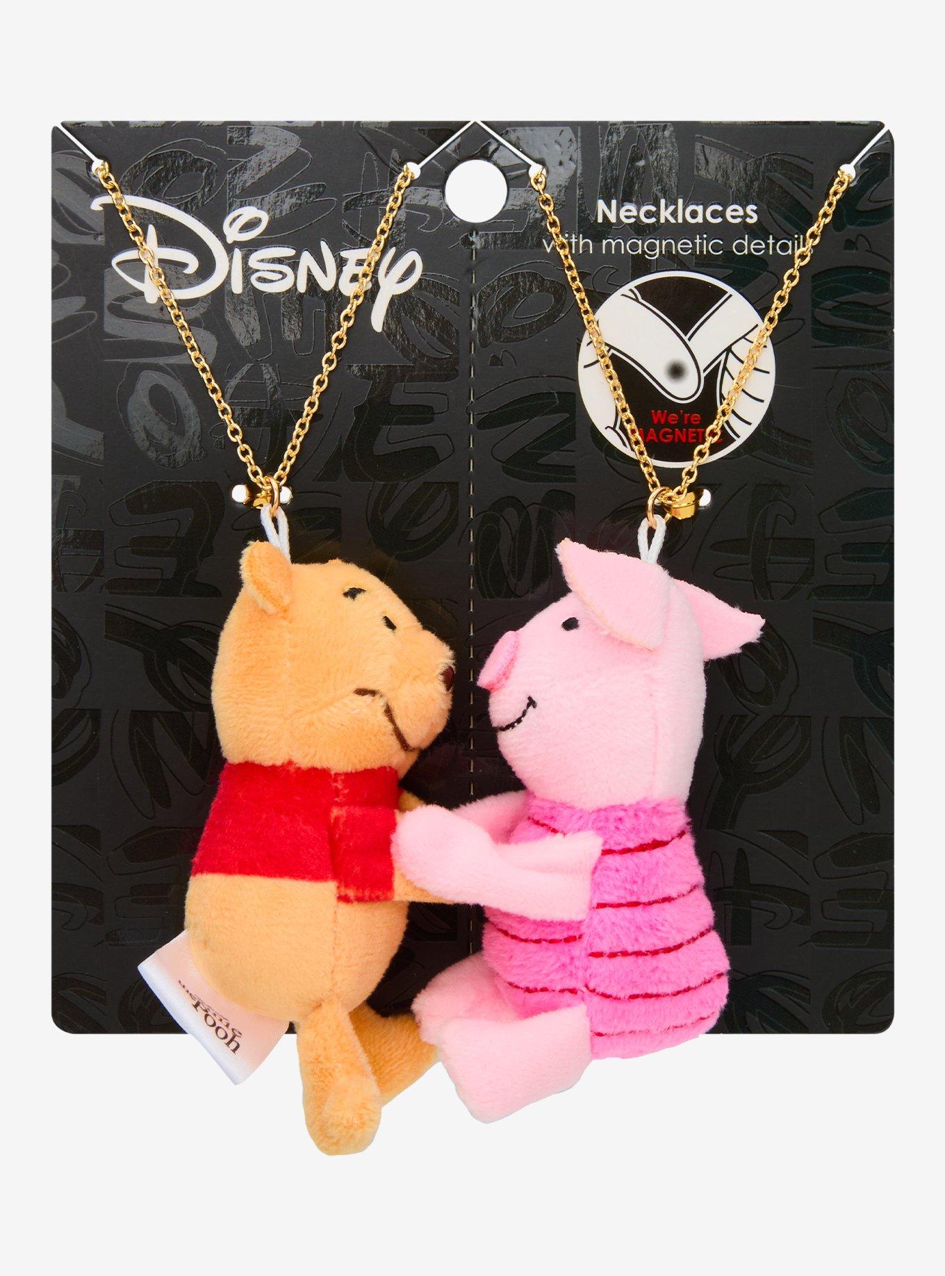 Disney Winnie The Pooh Piglet & Pooh Plush Best Friend Necklace Set, , hi-res