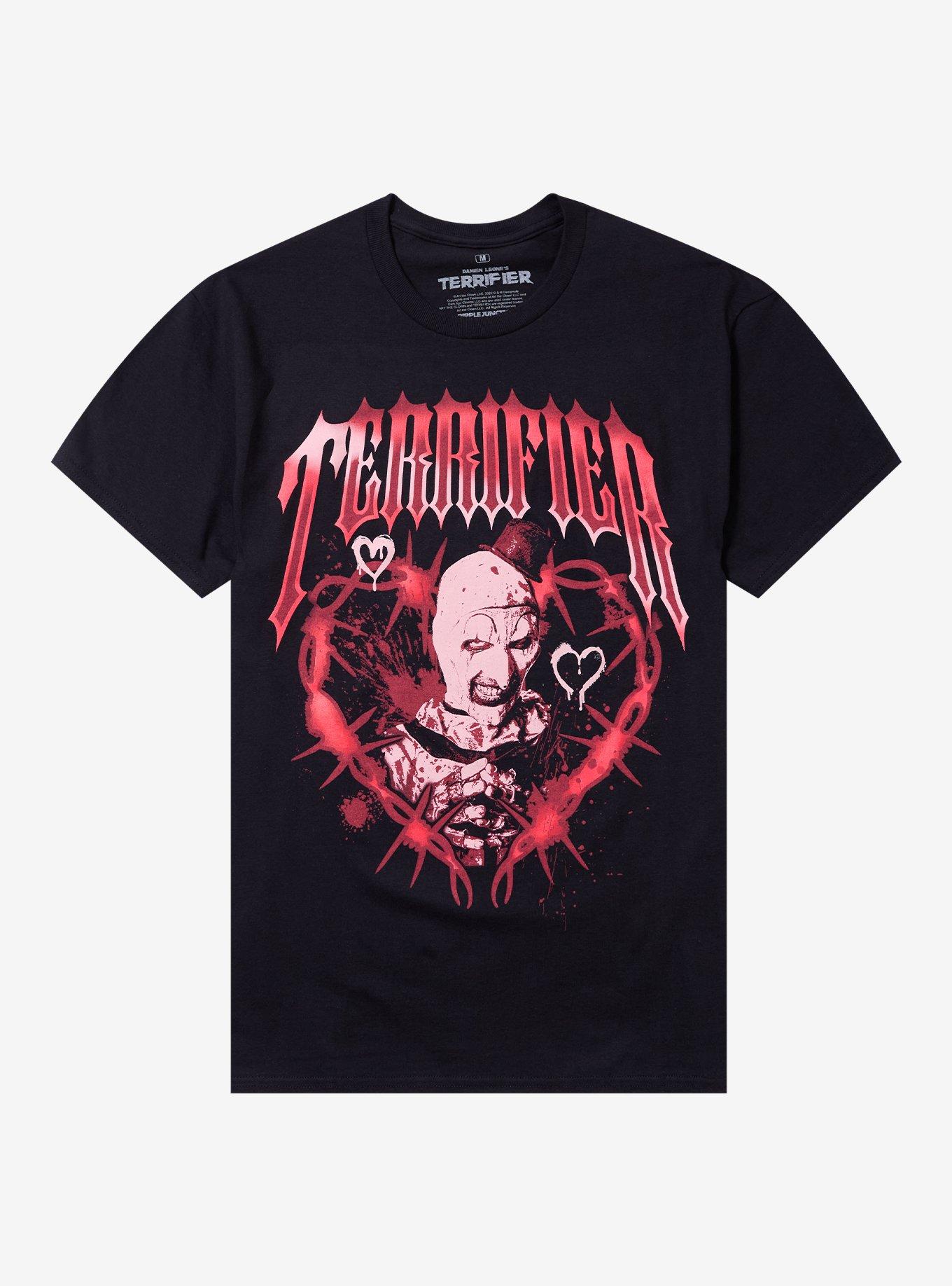 Terrifier Art Barbed Wire Heart T-Shirt, , hi-res