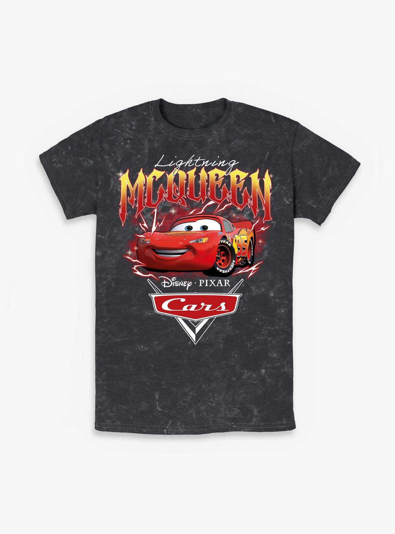 Disney Pixar Cars Lightning Mcqueen Mineral Wash T-Shirt, BLACK, hi-res