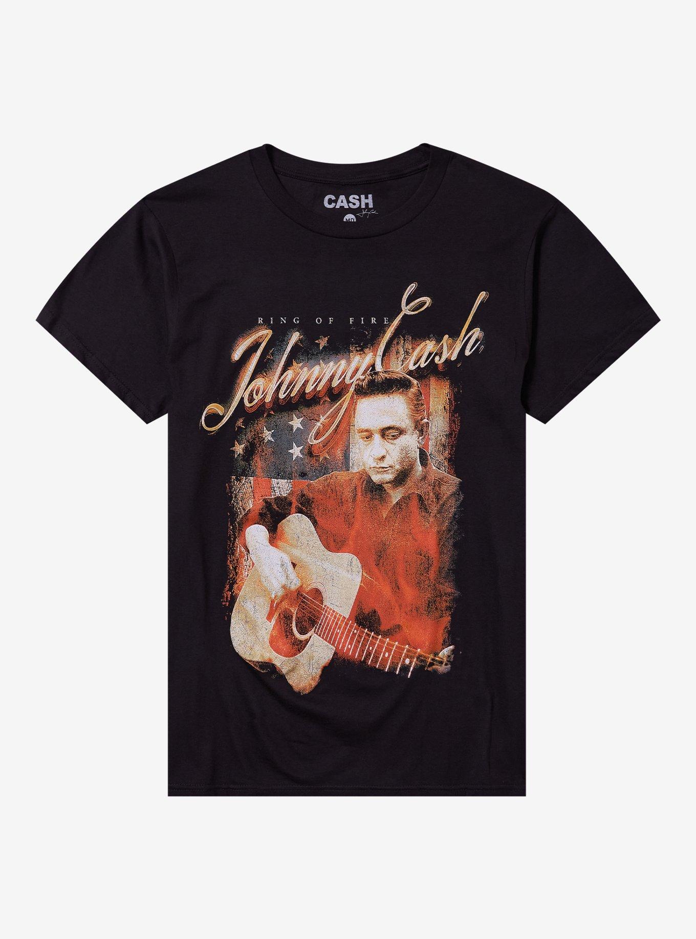 Johnny Cash Ring Of Fire Portrait T-Shirt, , hi-res