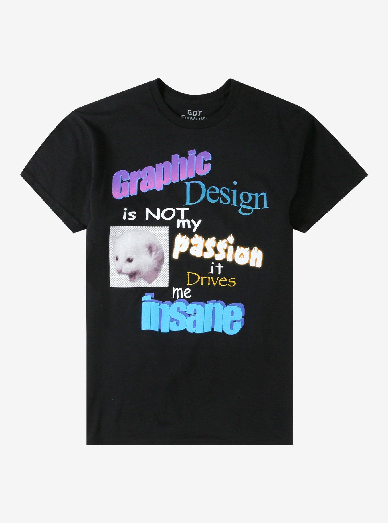 Graphic Design Cat T-Shirt By Got Funny?, , hi-res
