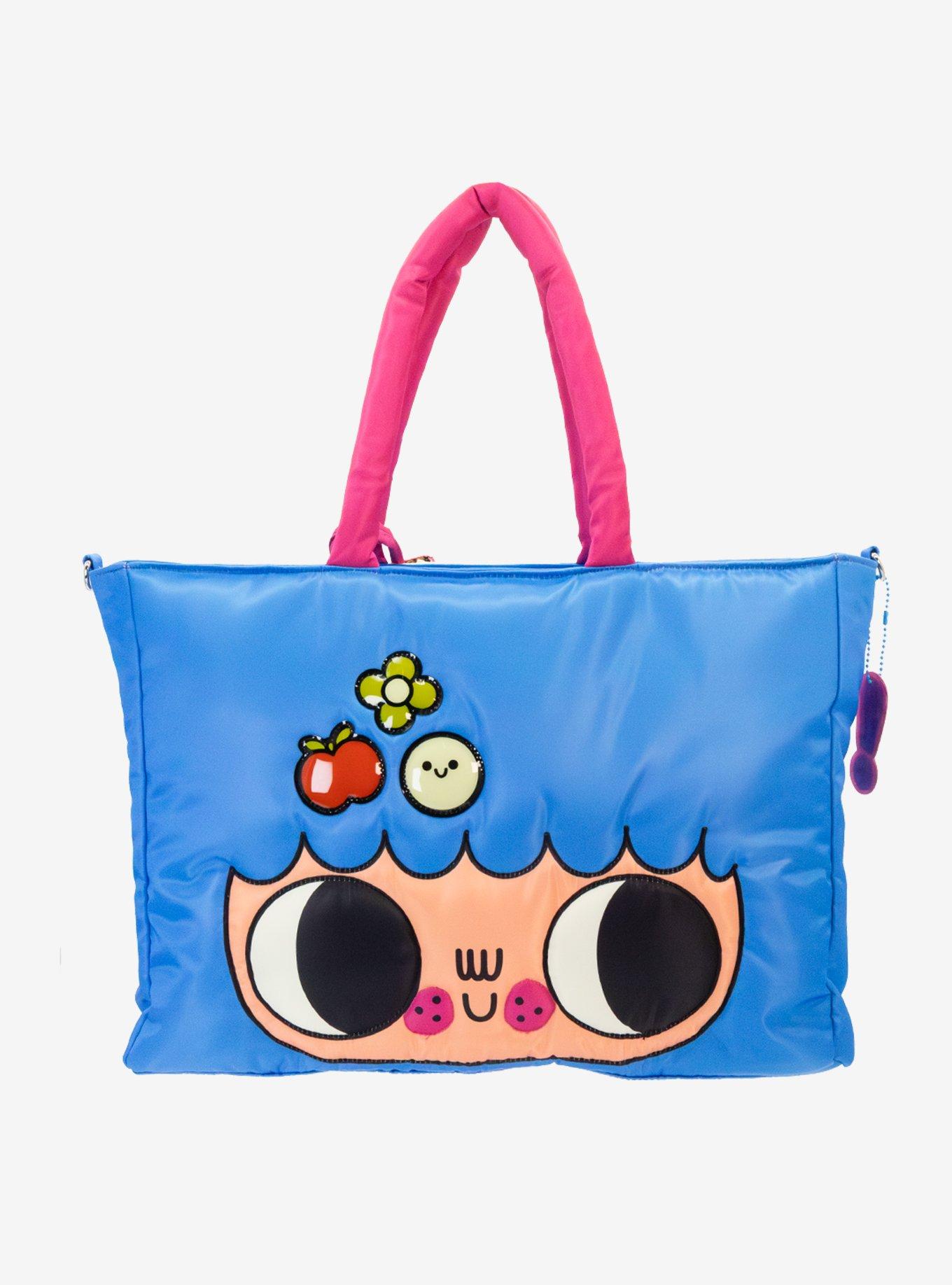 Whatever! Makes You Happy x Burger Babie Smile Nylon Padded Tote Bag, , hi-res