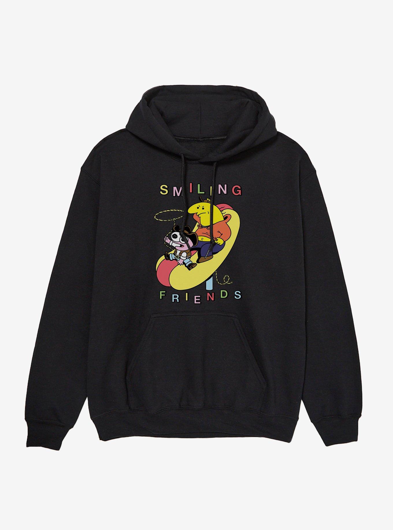 Smiling Friends Rodeo Hot Dog Hoodie, BLACK, hi-res