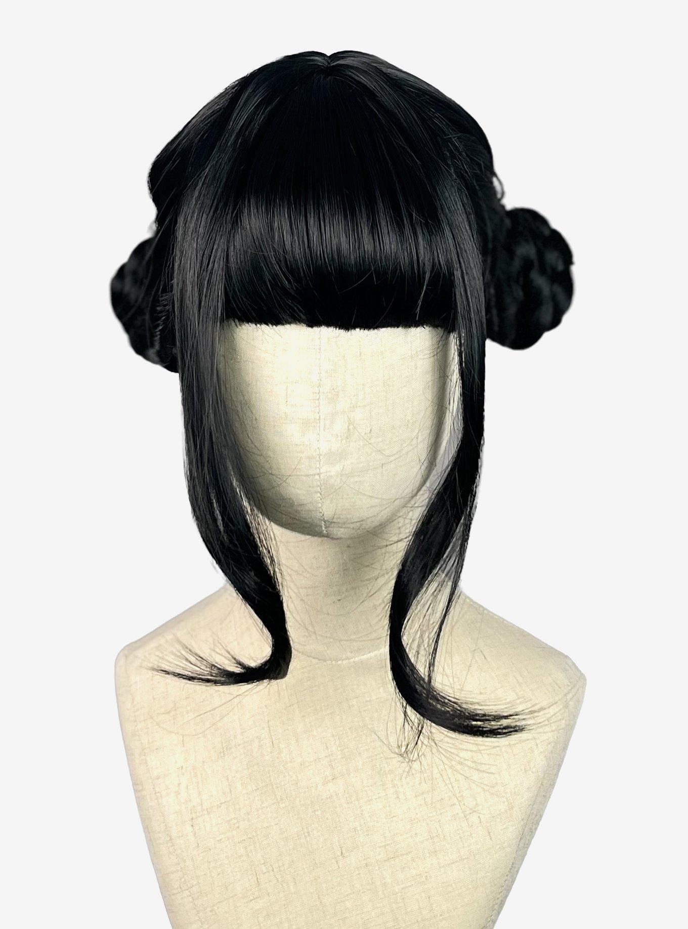 Black Wig with Bangs, , hi-res