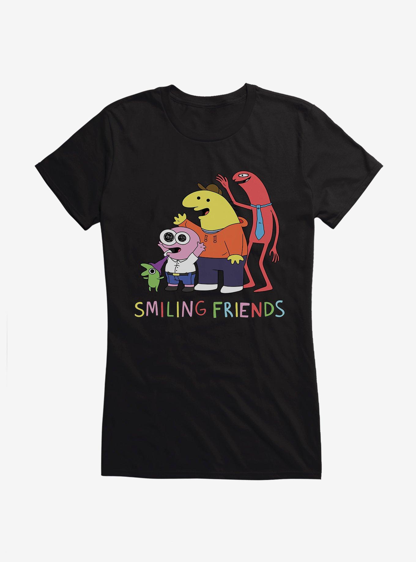Smiling Friends Waving Girls T-Shirt, , hi-res
