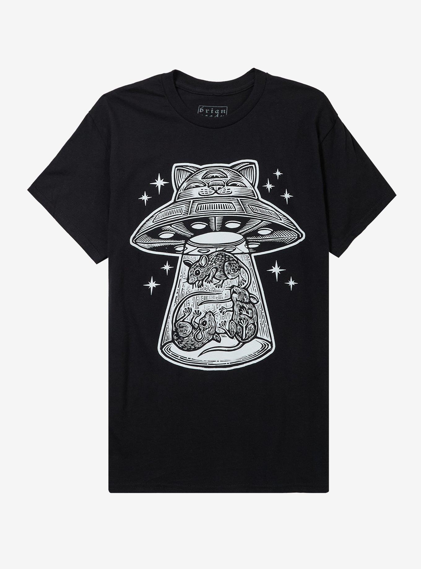 Cat UFO T-Shirt By Brian Reedy