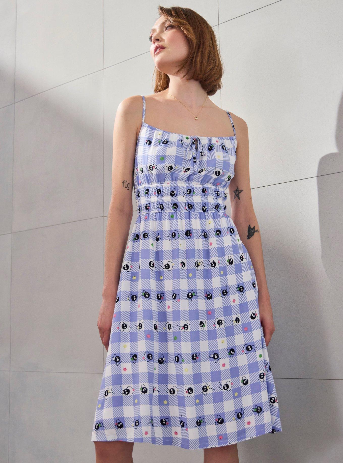Studio Ghibli® Spirited Away Soot Sprites Gingham Midi Dress - BoxLunch Exclusive