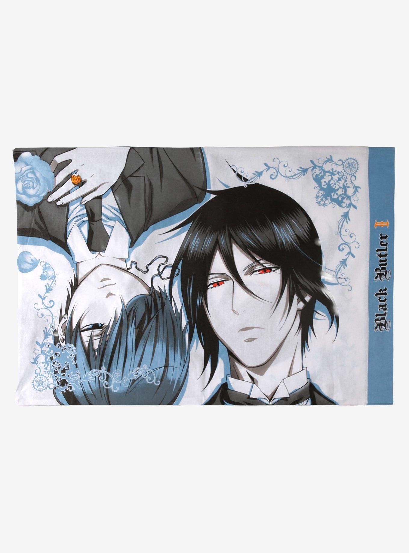Black Butler Ciel & Sebastian Pillowcase, , hi-res
