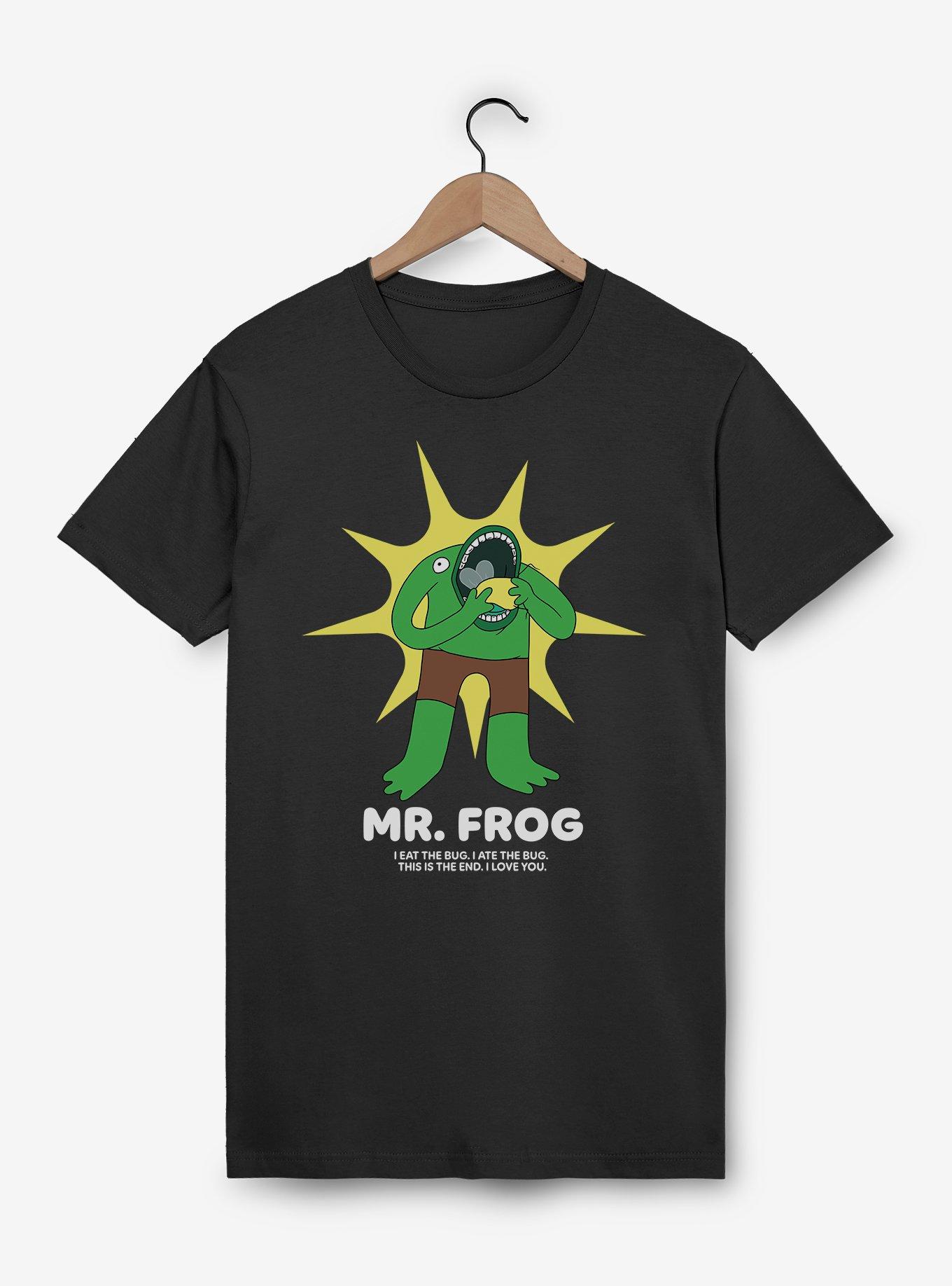 Smiling Friends Mr. Frog T-Shirt - BLACK | BoxLunch