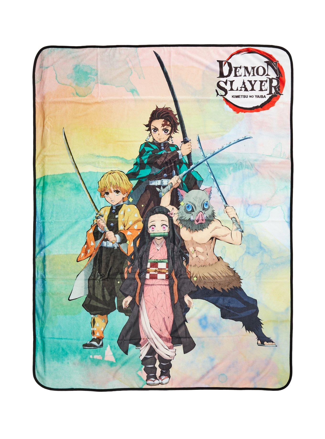 Demon Slayer: Kimetsu No Yaiba Characters Throw Blanket, , hi-res