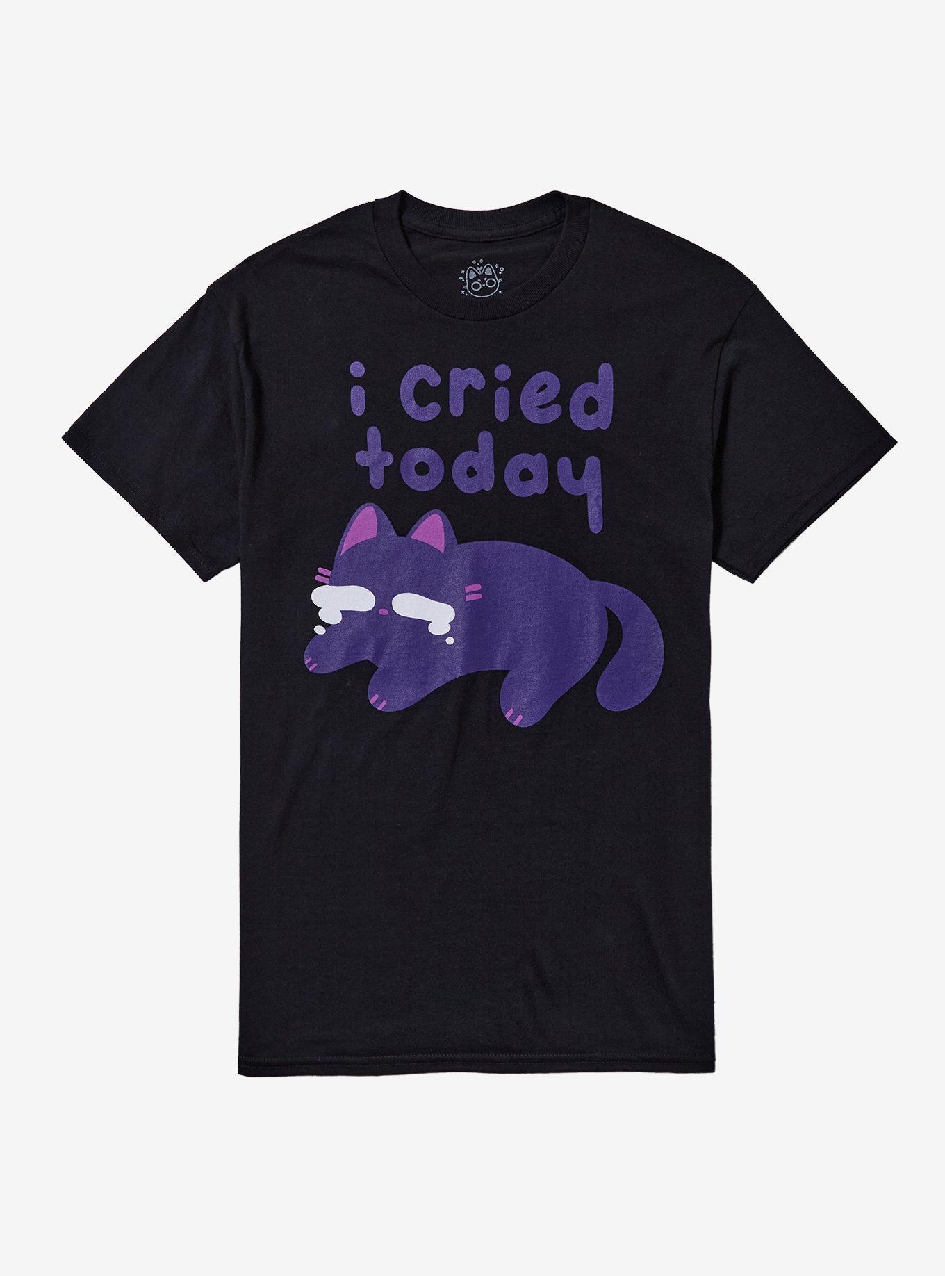 I Cried Today Cat T-Shirt By Hollyddraws, , hi-res
