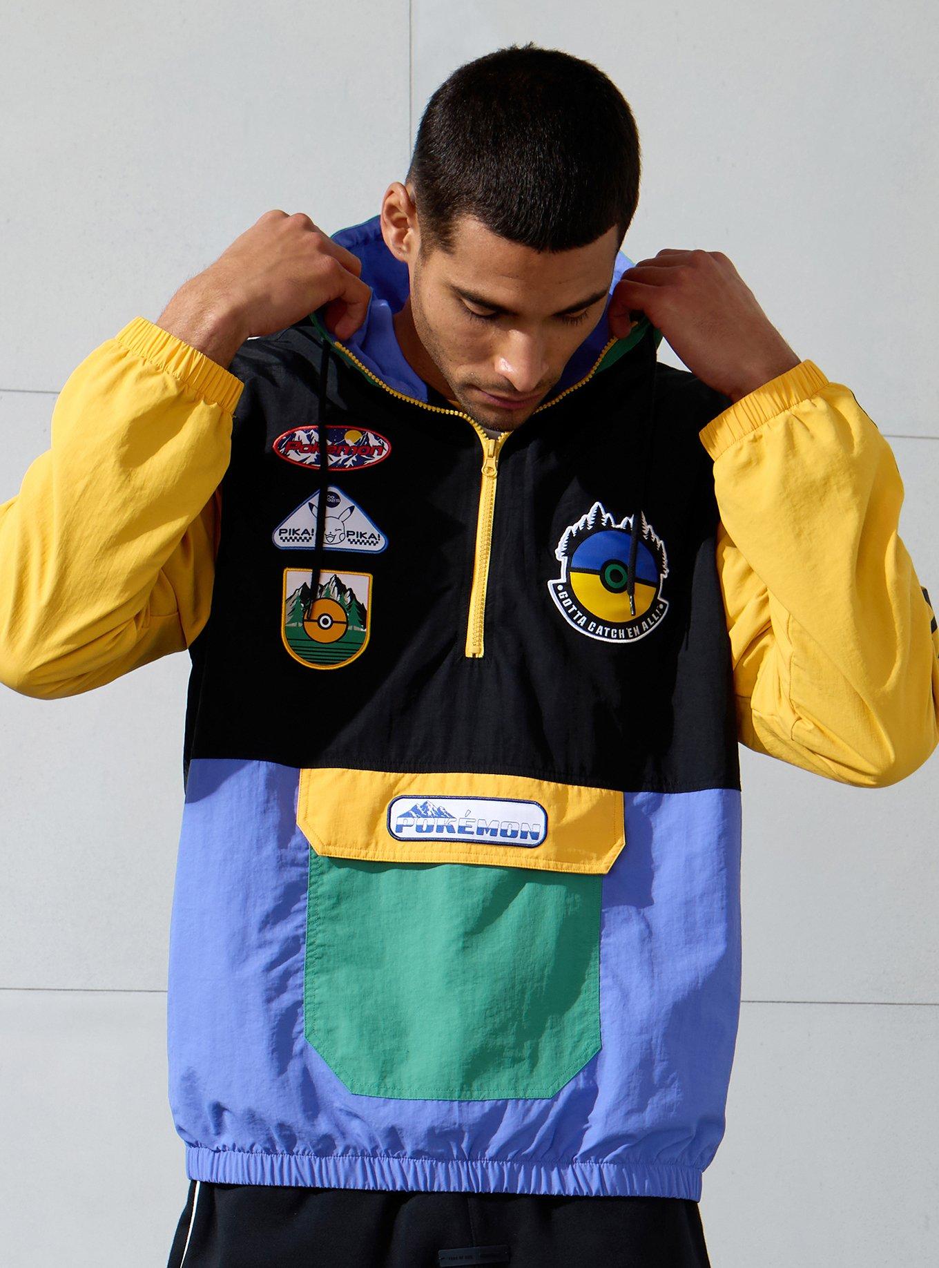 Pok&eacute;mon Embroidered Patches Color Block Windbreaker - BoxLunch Exclusive, , hi-res