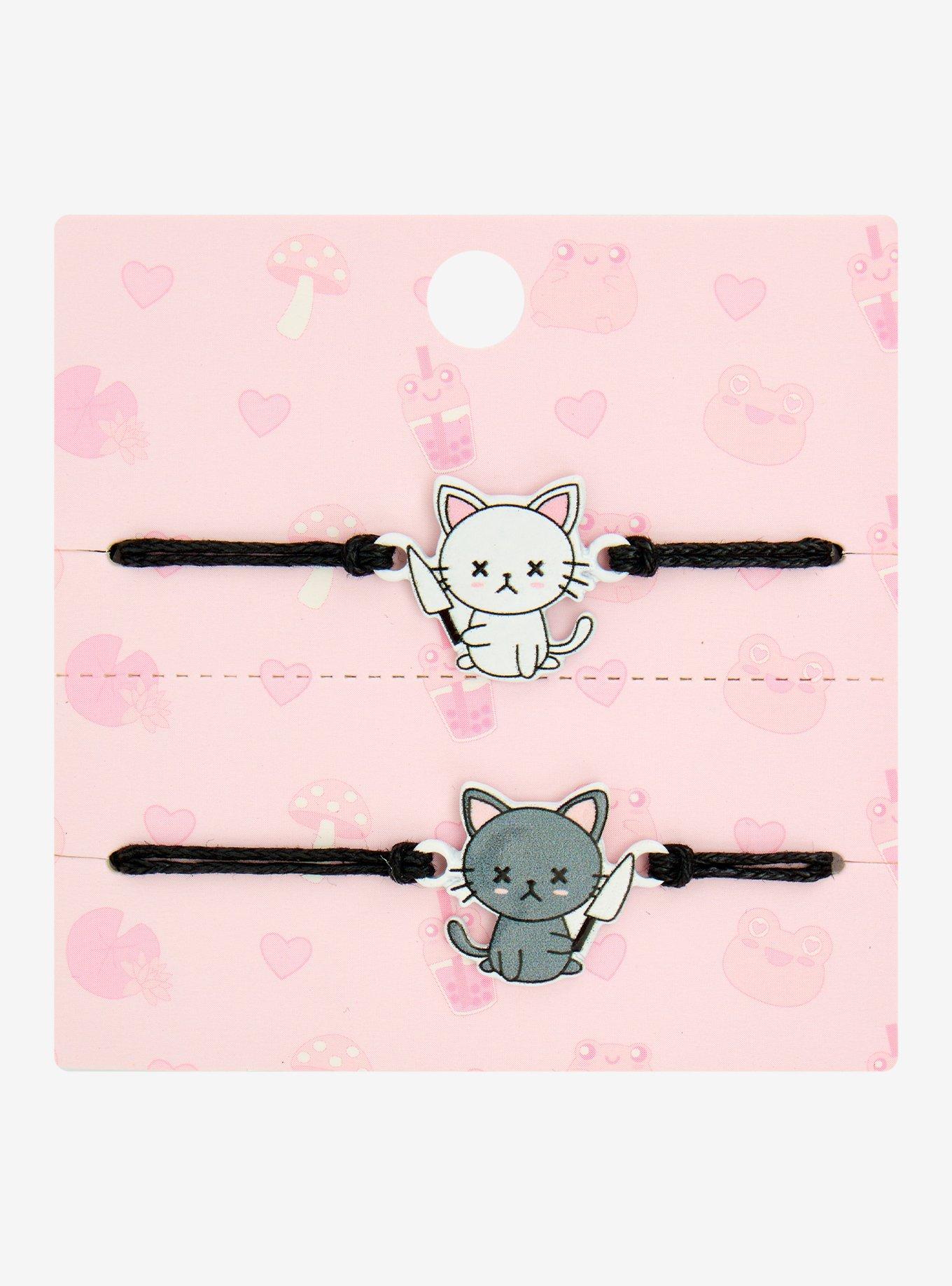 Killer Cat Best Friend Cord Bracelet Set, , hi-res