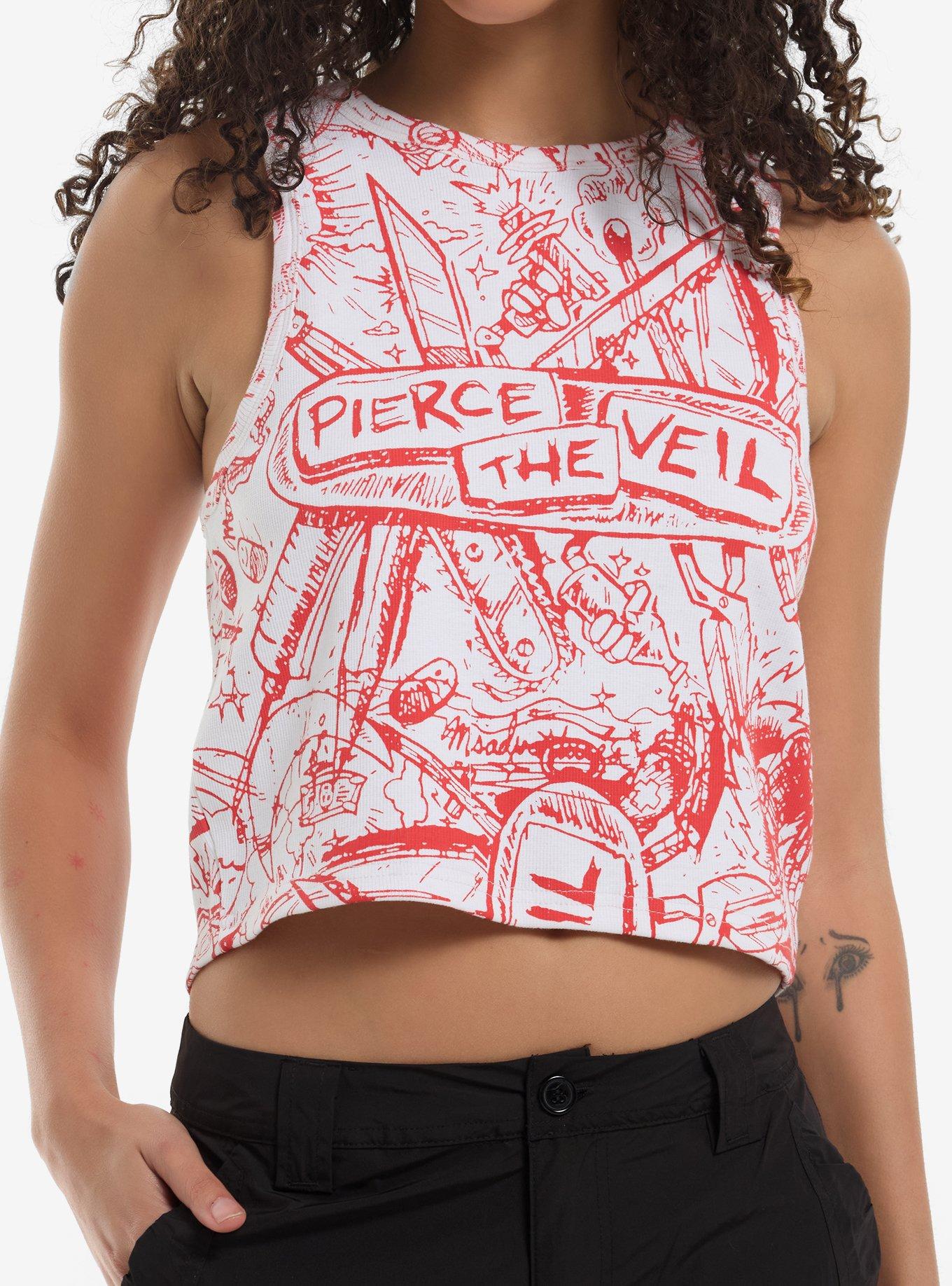 Pierce The Veil Misadventures Girls Crop Tank Top, , hi-res