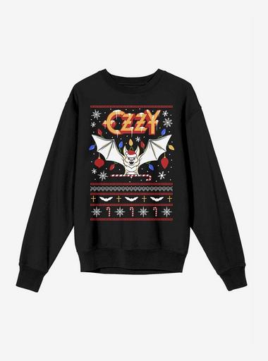 Ozzy Osbourne Bat Holiday Sweatshirt | Hot Topic