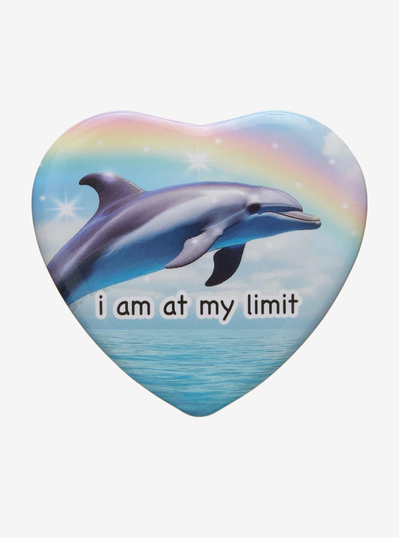 At My Limit Dolphin Heart Button, , hi-res