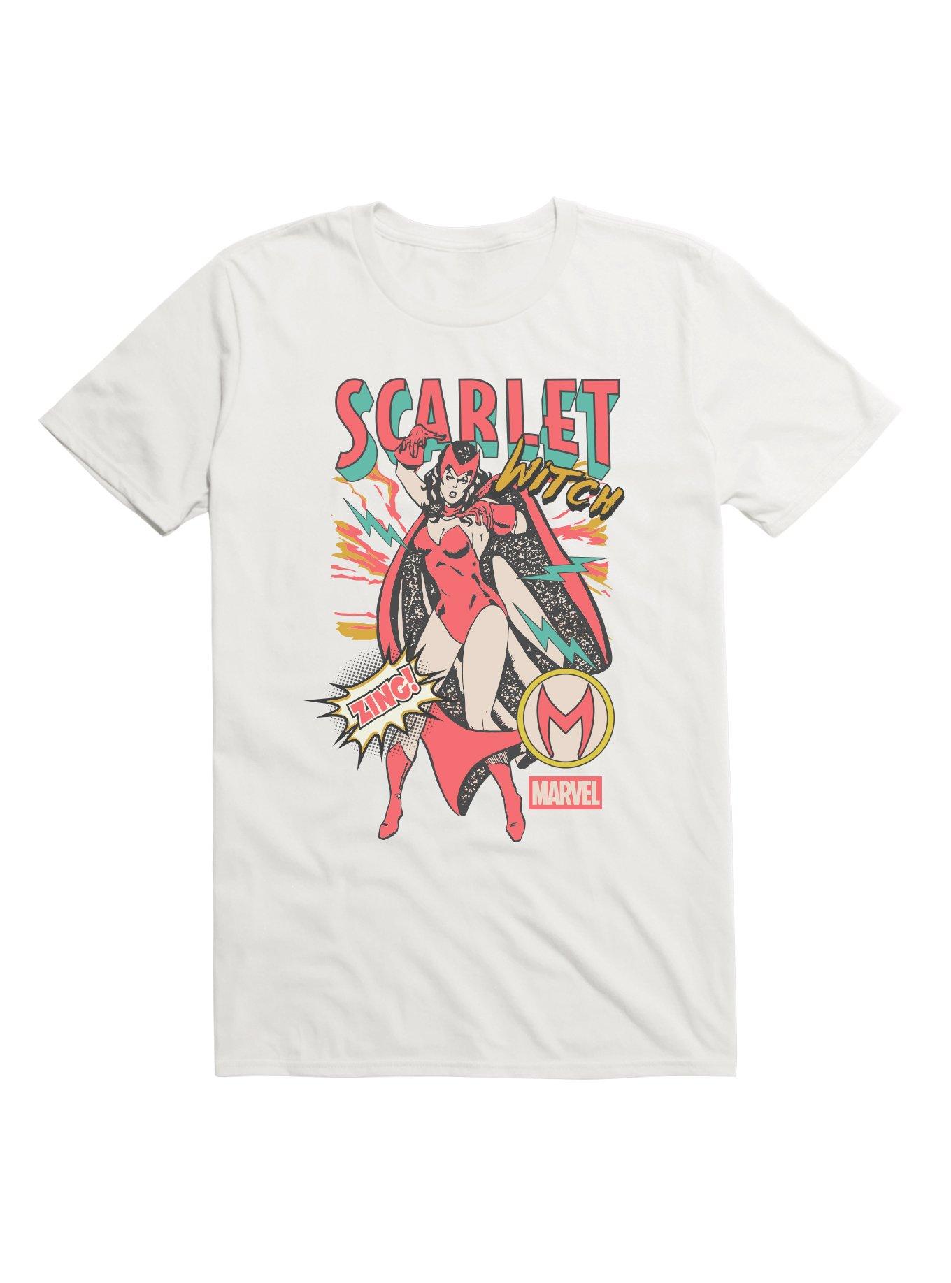 Marvel Scarlet Witch Retro Style T-Shirt, WHITE, hi-res view 1
