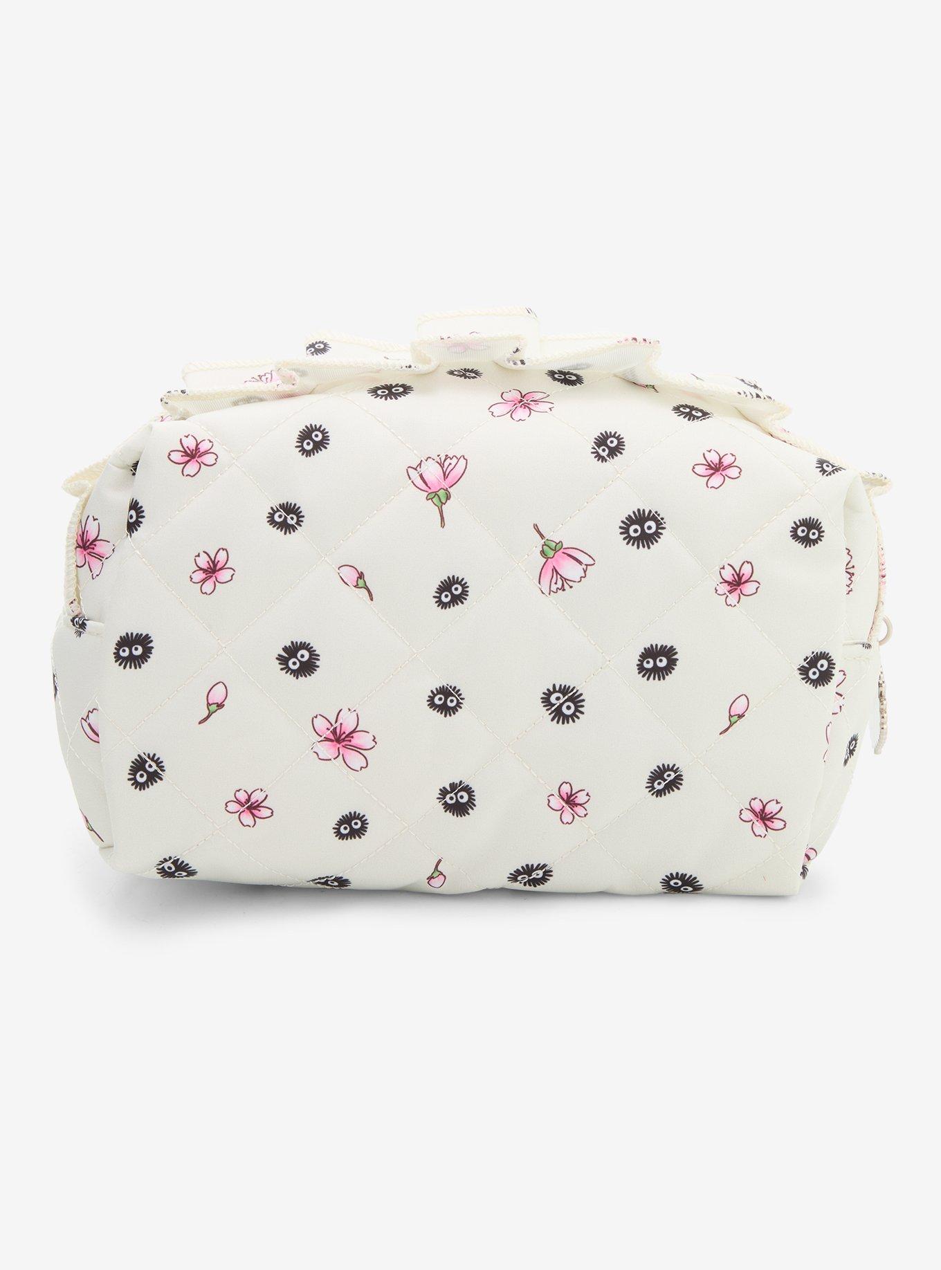 Studio Ghibli&reg; My Neighbor Totoro Soot Sprite Cherry Blossom Ruffle Makeup Bag, , hi-res