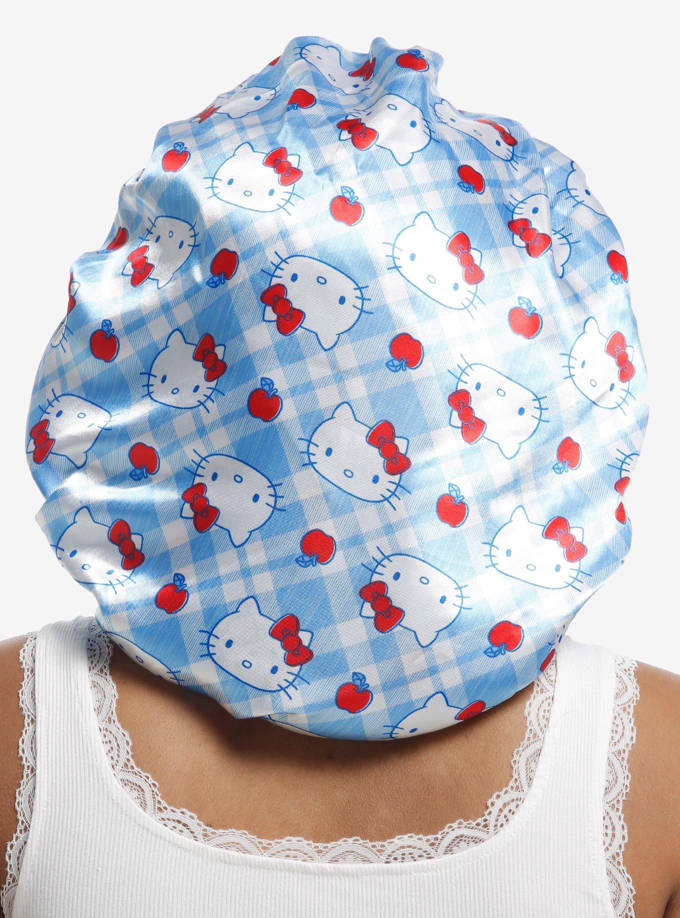 Hello Kitty Blue Plaid Reversible Bonnet, , hi-res