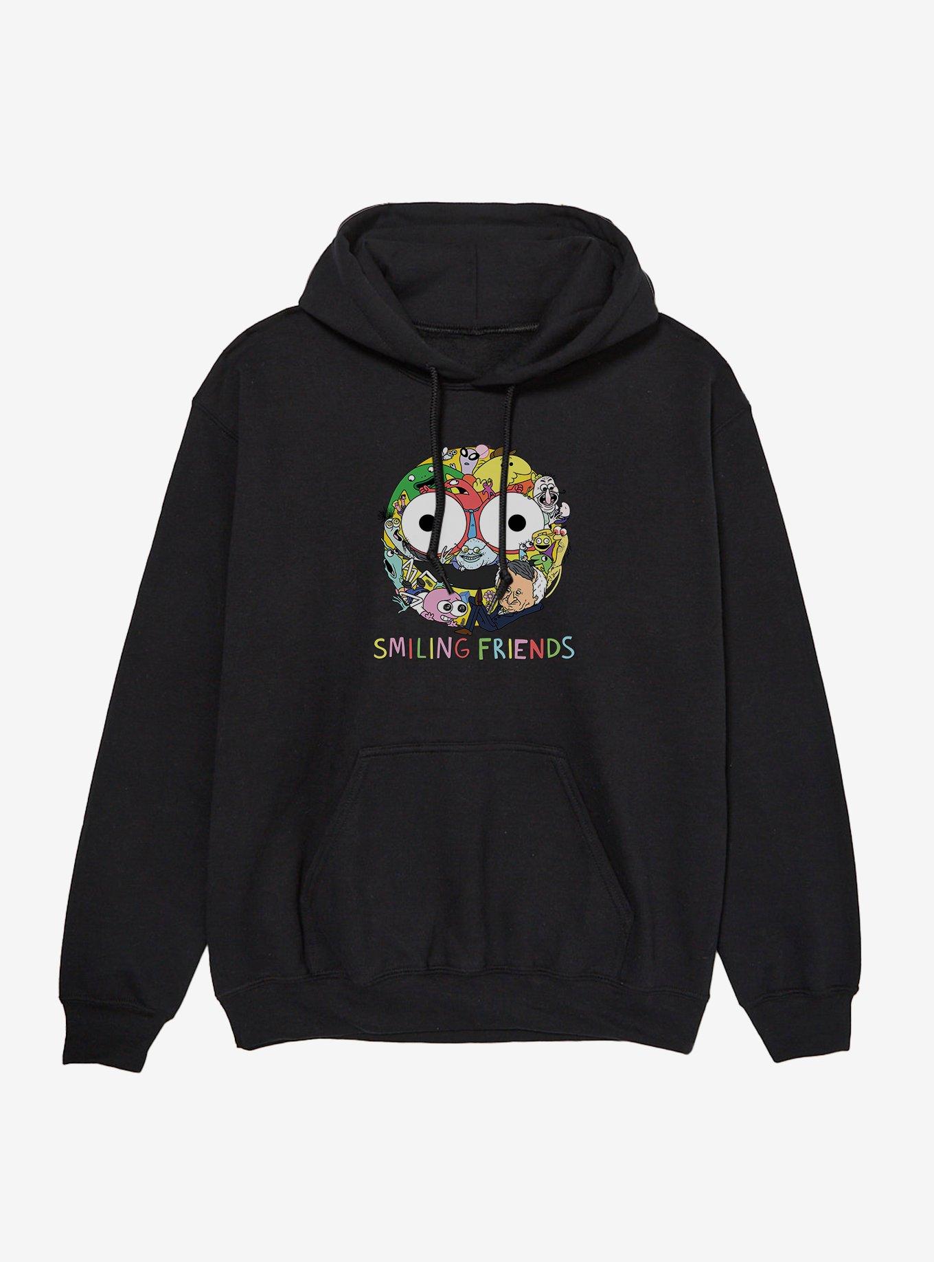 Smiling Friends Smiley Collage Hoodie, , hi-res