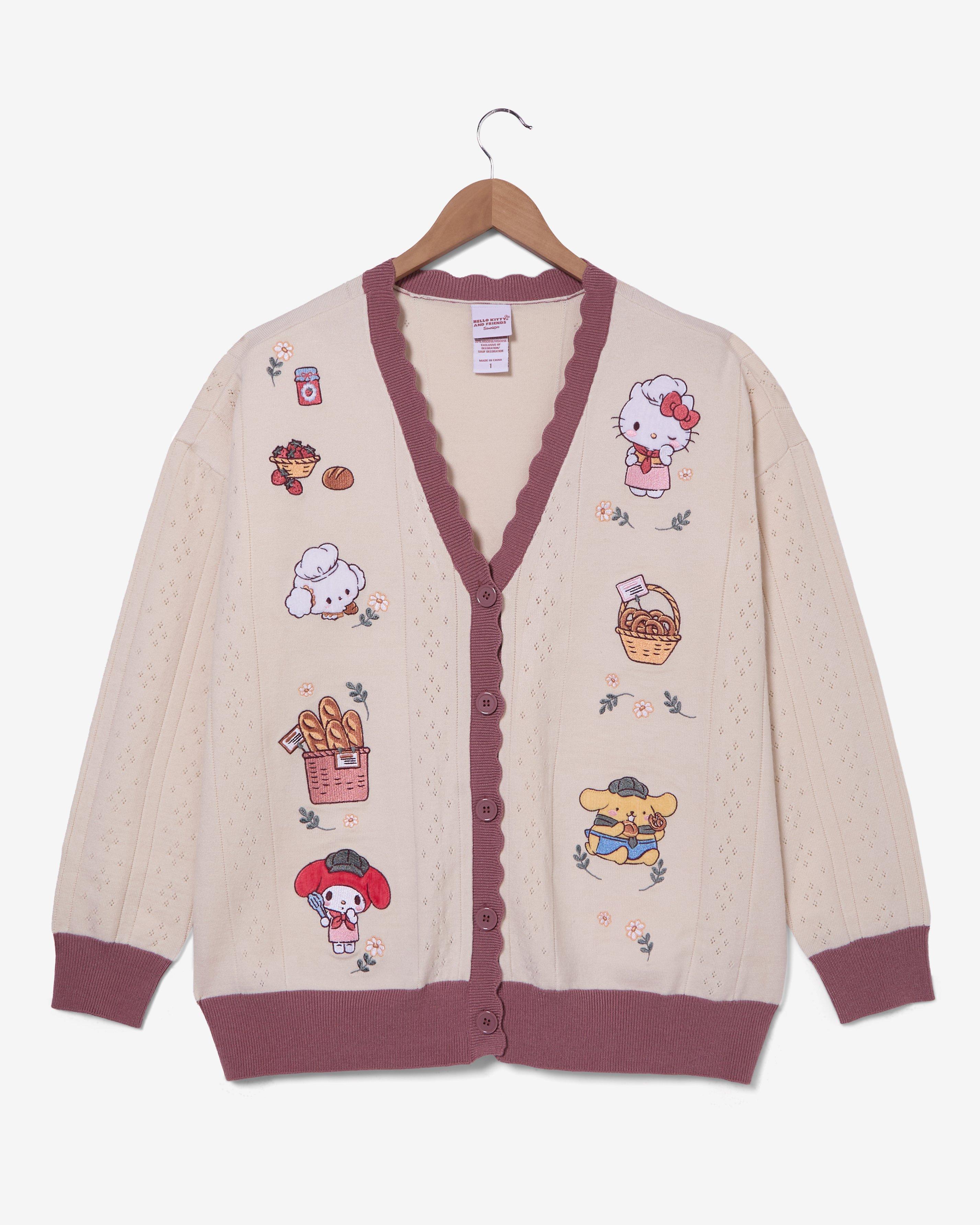 Sanrio Hello Kitty and Friends Bakery Women's Plus Size Scalloped Cardigan &mdash; BoxLunch Exclusive, , hi-res