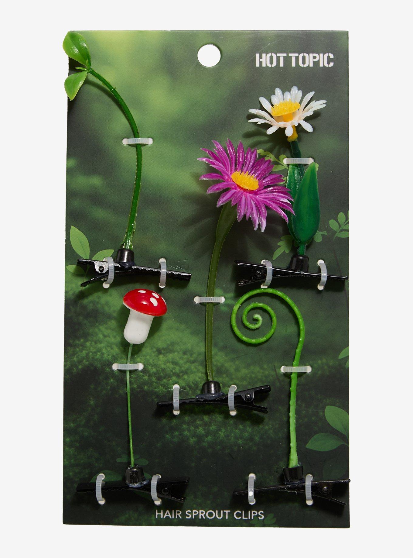 Flower Sprout Hair Clip Set, , hi-res