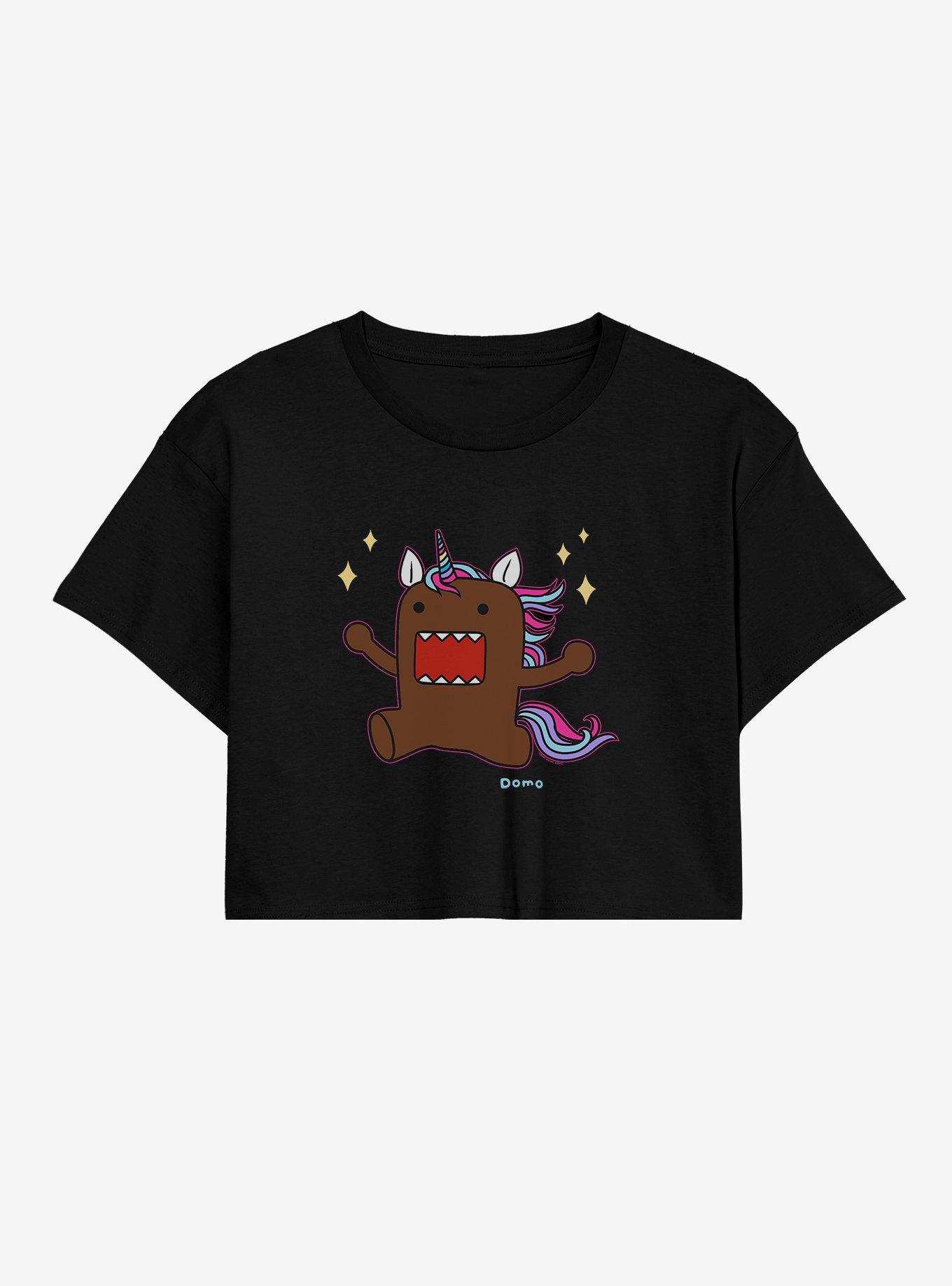 Domo Unicorn Girls Crop T-Shirt, , hi-res
